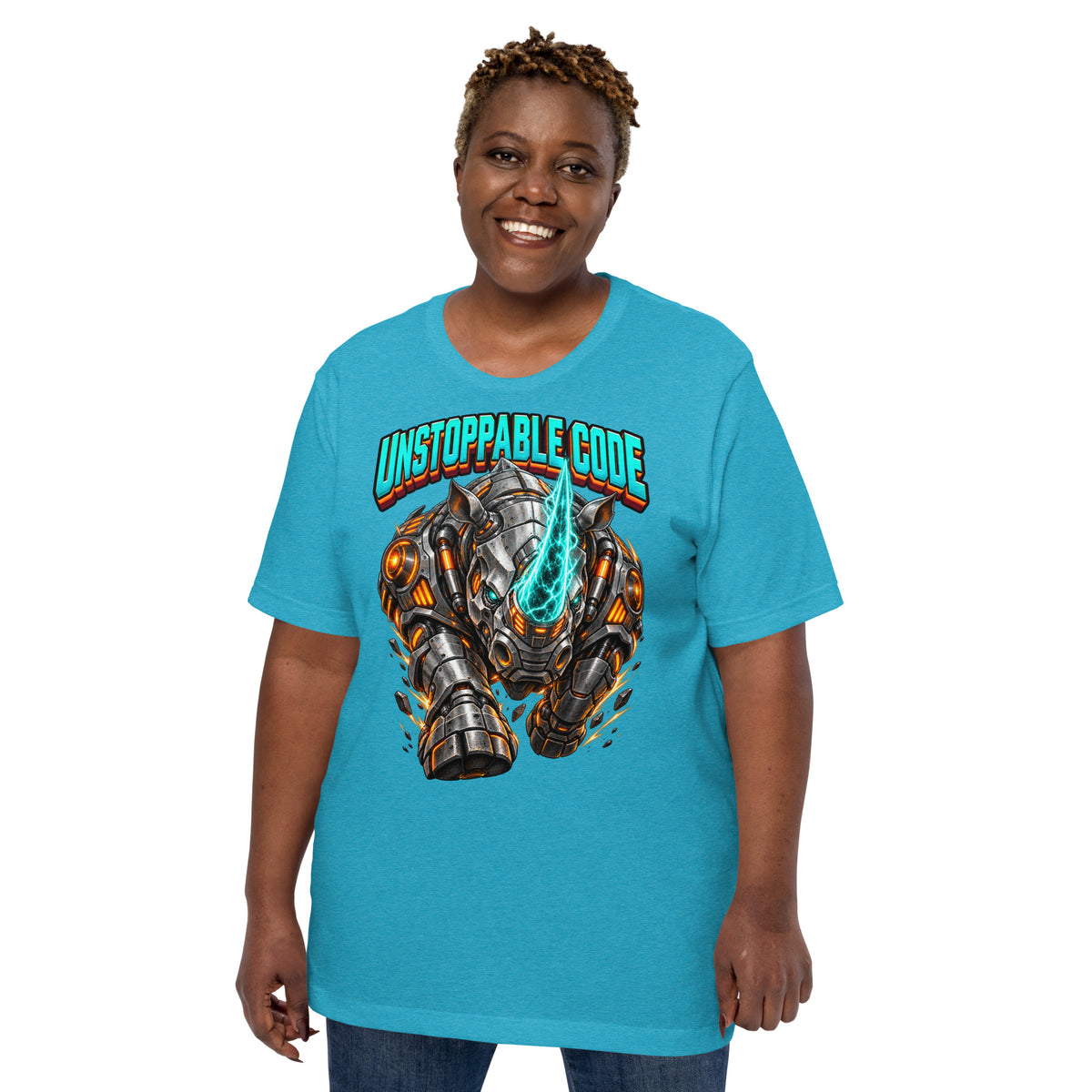 Cyberpunk Animals Lovers | Unisex Staple T-Shirt — UNSTOPPABLE CODE by printfluence