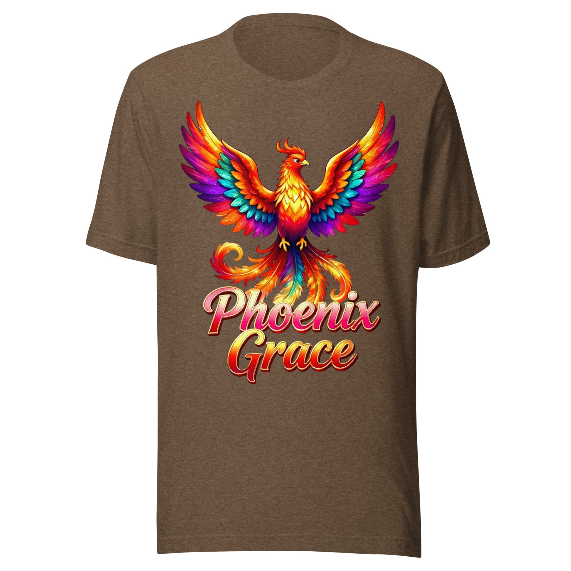 Unisex t-shirt - Phoenix Grace – Vibrant Mythical Bird of Rebirth and Power by printfluence.net
