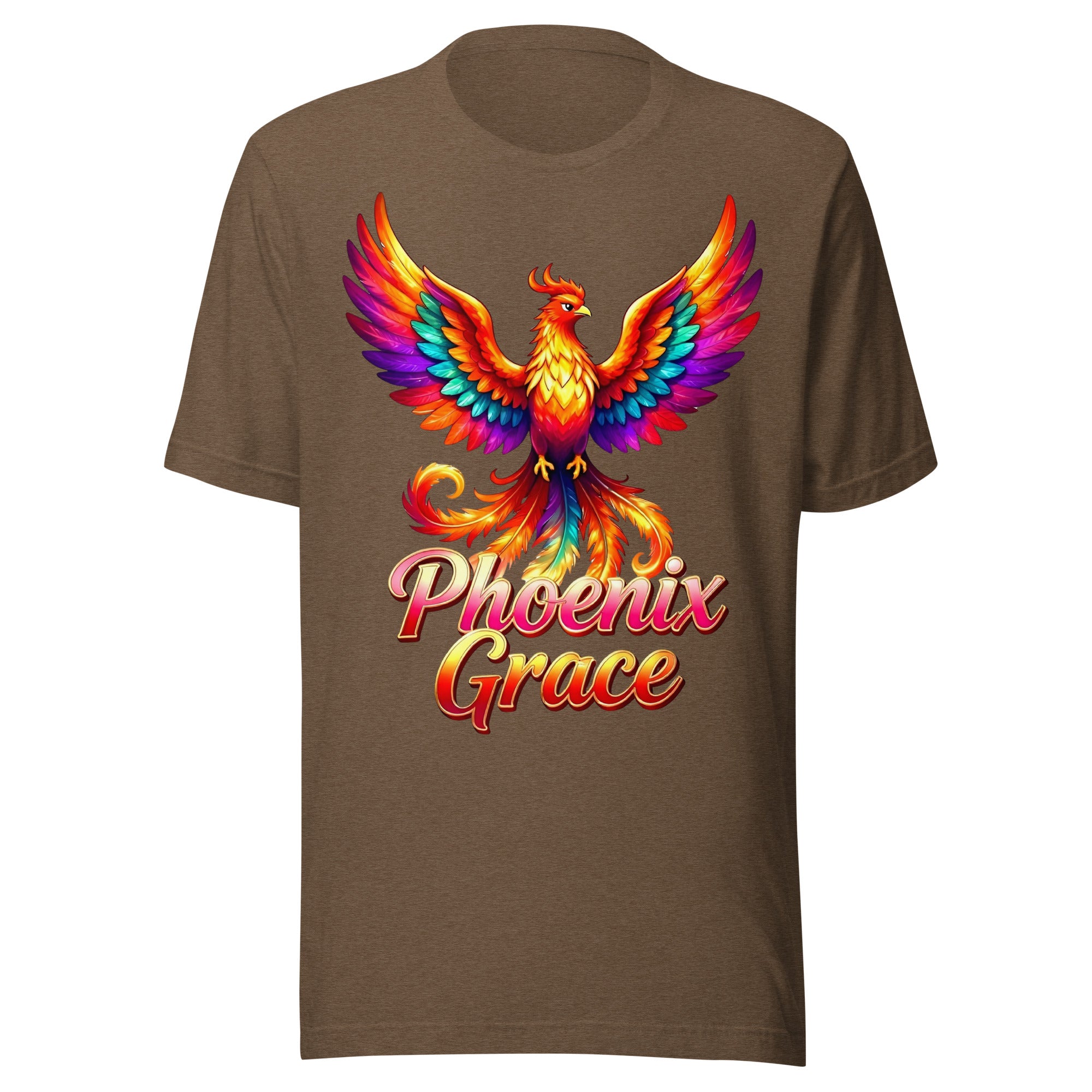 Unisex t-shirt - Phoenix Grace – Vibrant Mythical Bird of Rebirth and Power by printfluence.net