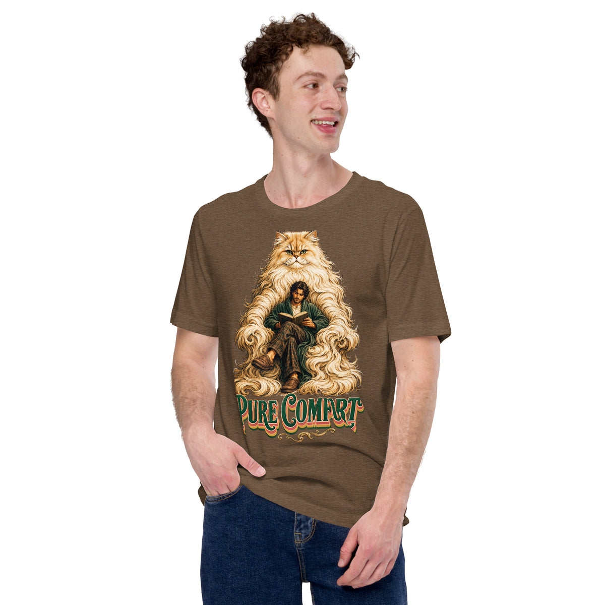 Cat Lovers Unisex Staple T-Shirt "Pure Comfort" by printfluence.net