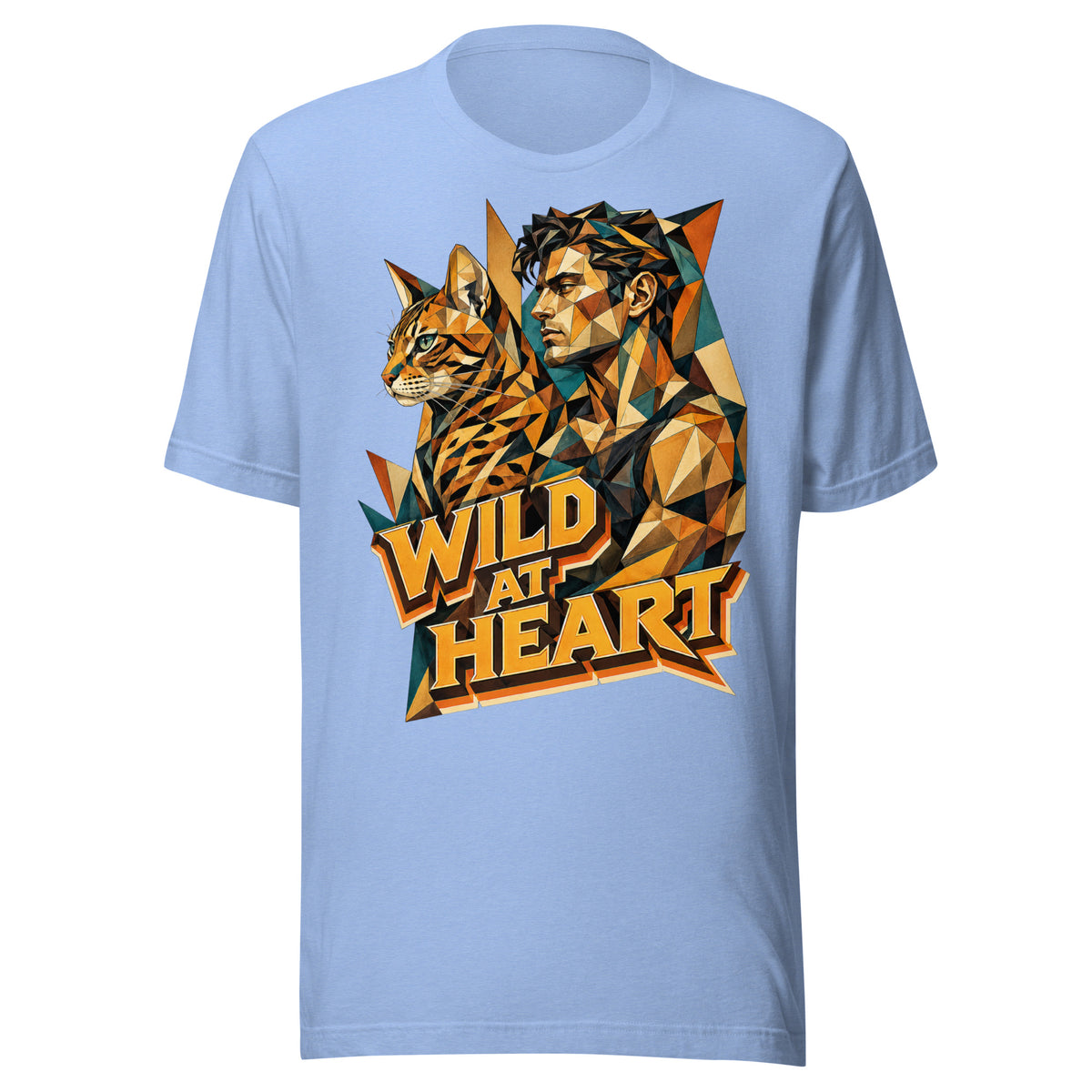 Cat Lovers Unisex Staple T-Shirt "Wild at Heart" by printfluence.net