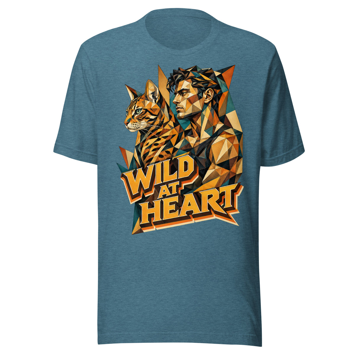 Cat Lovers Unisex Staple T-Shirt "Wild at Heart" by printfluence.net