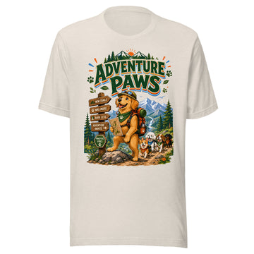 Unisex t-shirt - Elite Adventure Paws - Premium Luxury Hiking Dog Lovers Design by printfluence.net