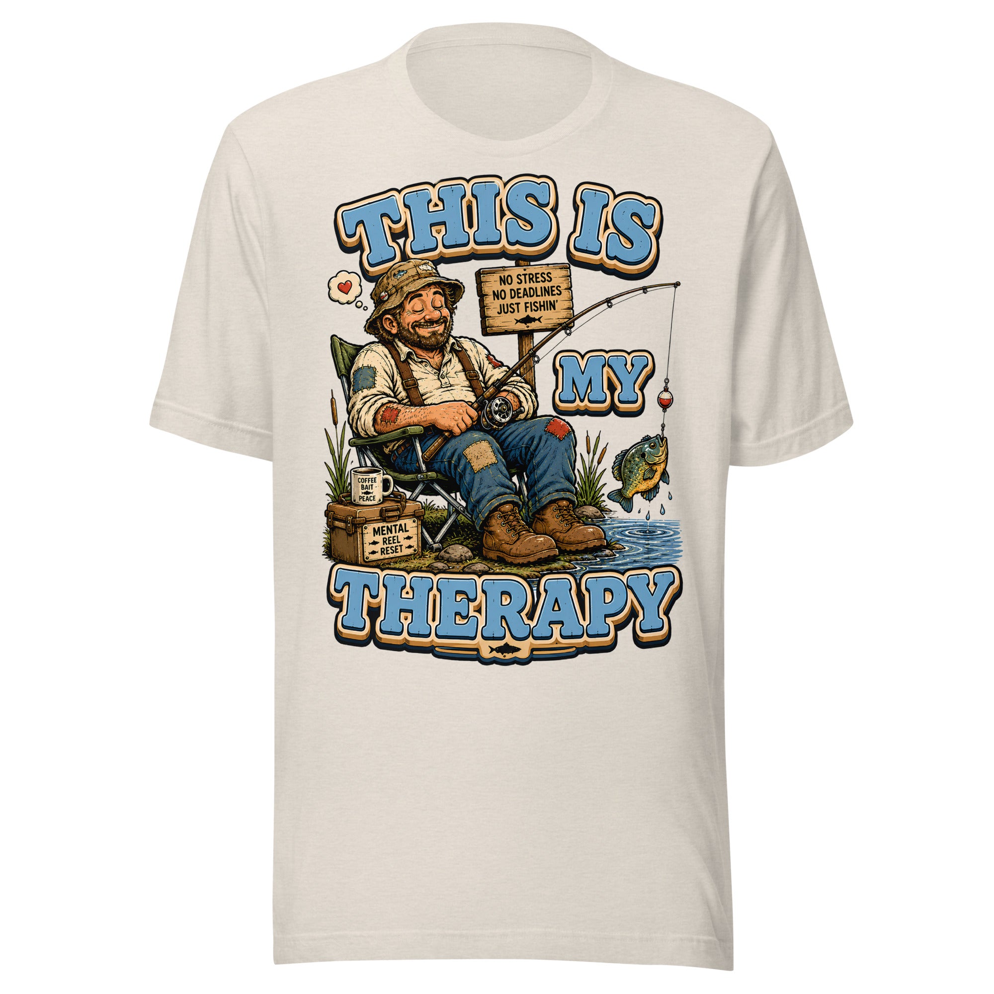 This Is My Therapy - Funny Fishing Lovers Unisex T-Shirt by printfluence.net