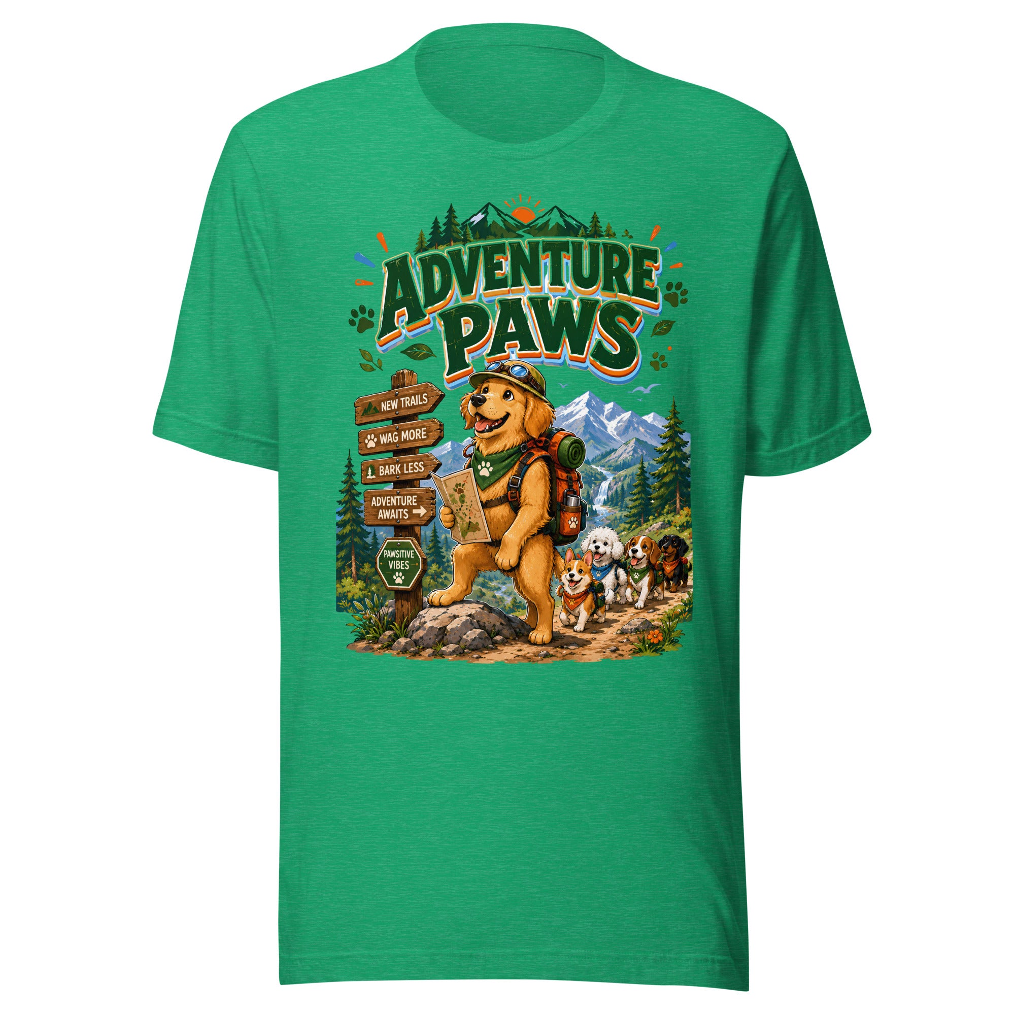 Unisex t-shirt - Elite Adventure Paws - Premium Luxury Hiking Dog Lovers Design by printfluence.net