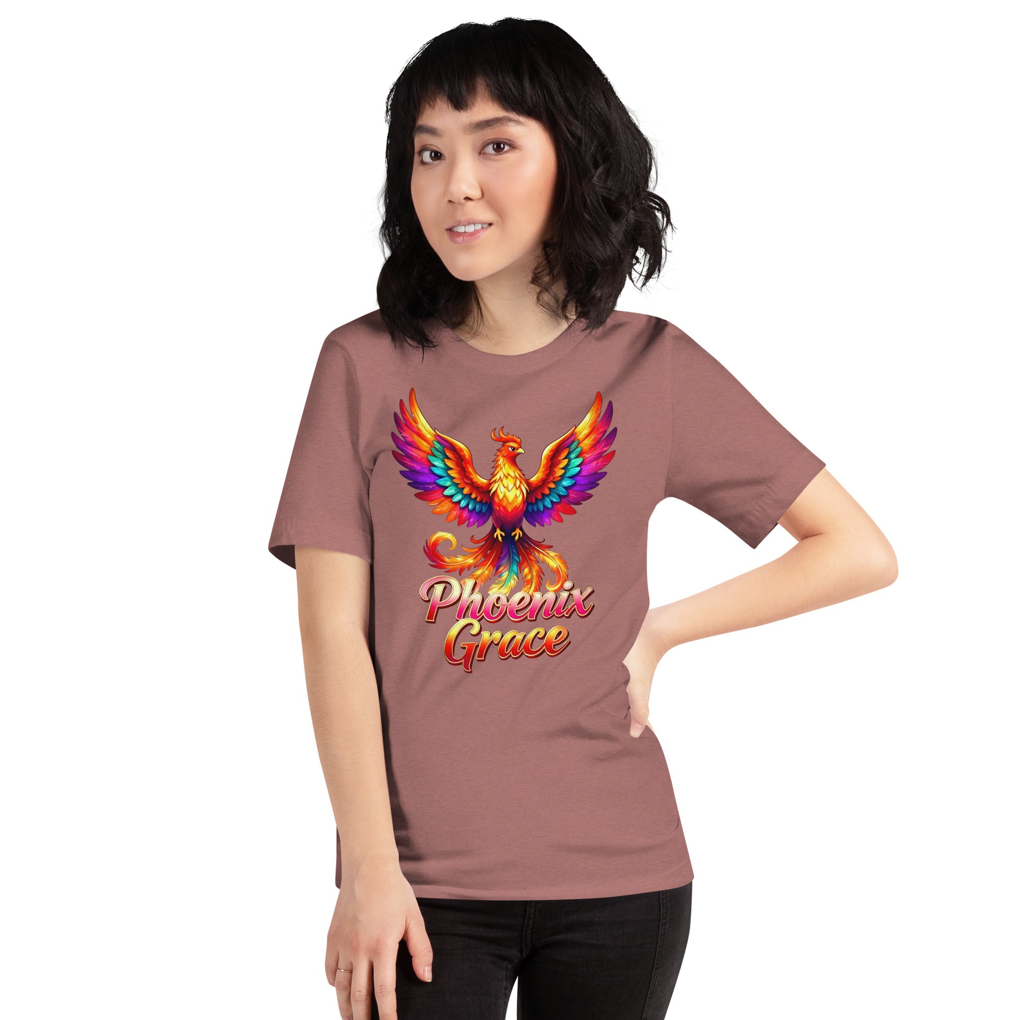 Unisex t-shirt - Phoenix Grace – Vibrant Mythical Bird of Rebirth and Power by printfluence.net