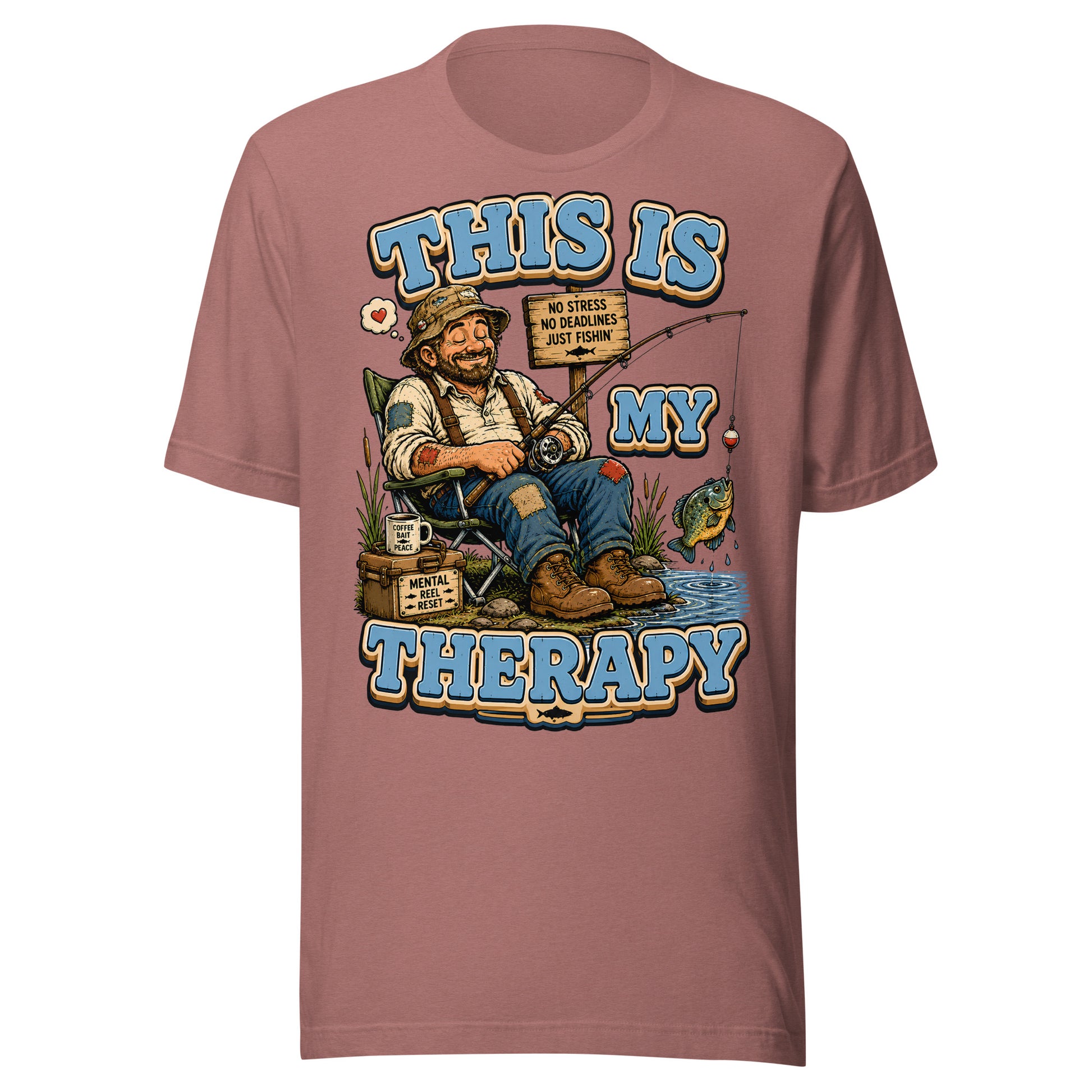 This Is My Therapy - Funny Fishing Lovers Unisex T-Shirt by printfluence.net