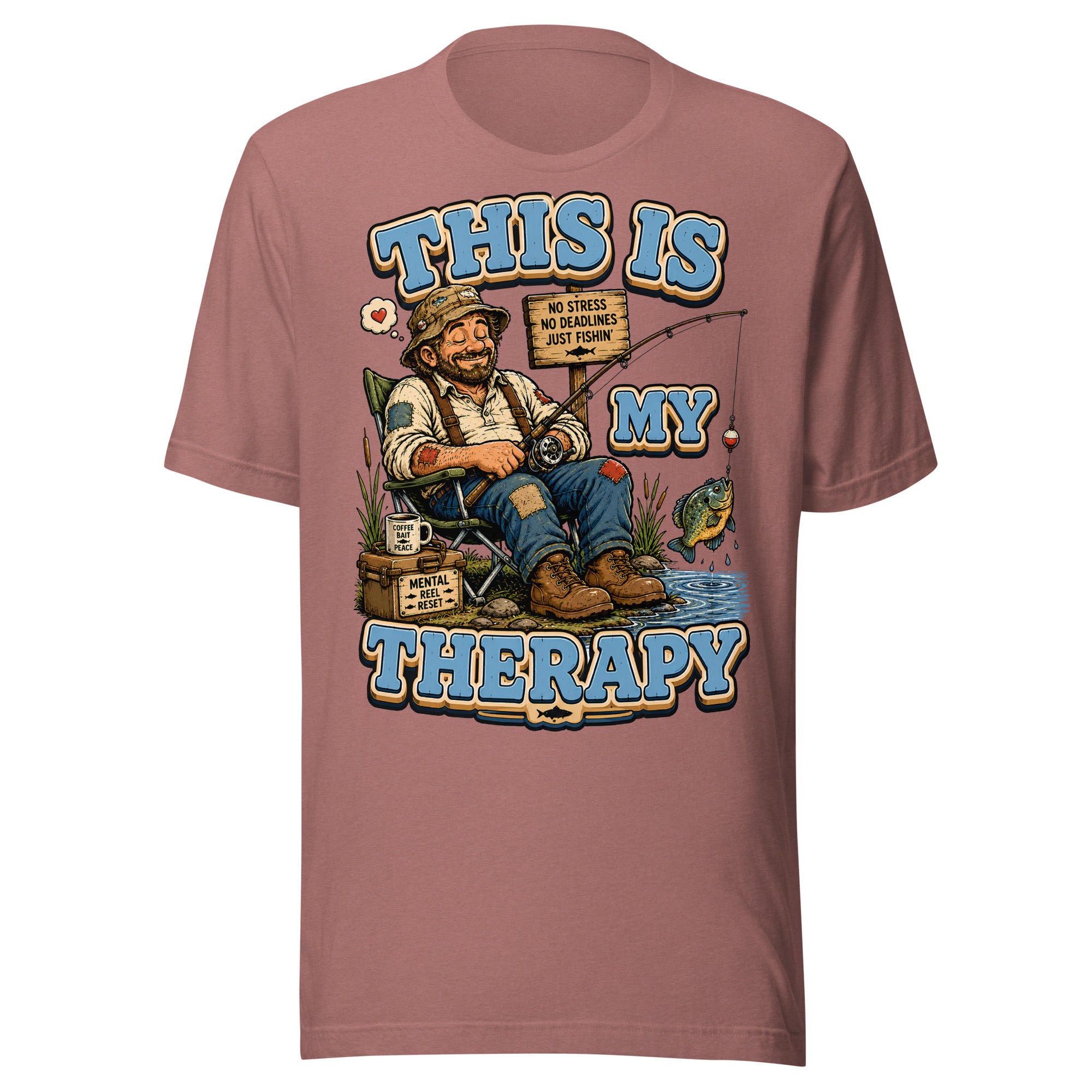 This Is My Therapy - Funny Fishing Lovers Unisex T-Shirt by printfluence.net