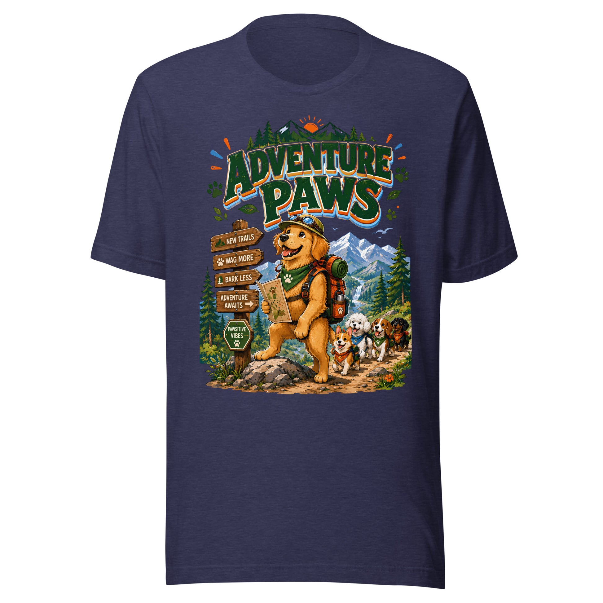 Unisex t-shirt - Elite Adventure Paws - Premium Luxury Hiking Dog Lovers Design by printfluence.net