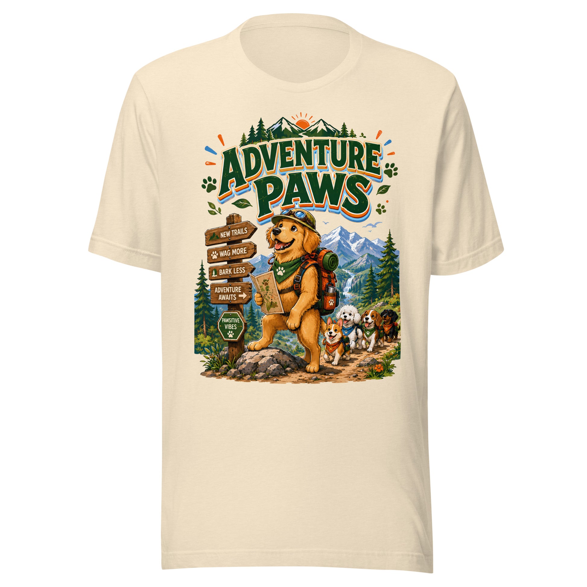 Unisex t-shirt - Elite Adventure Paws - Premium Luxury Hiking Dog Lovers Design by printfluence.net