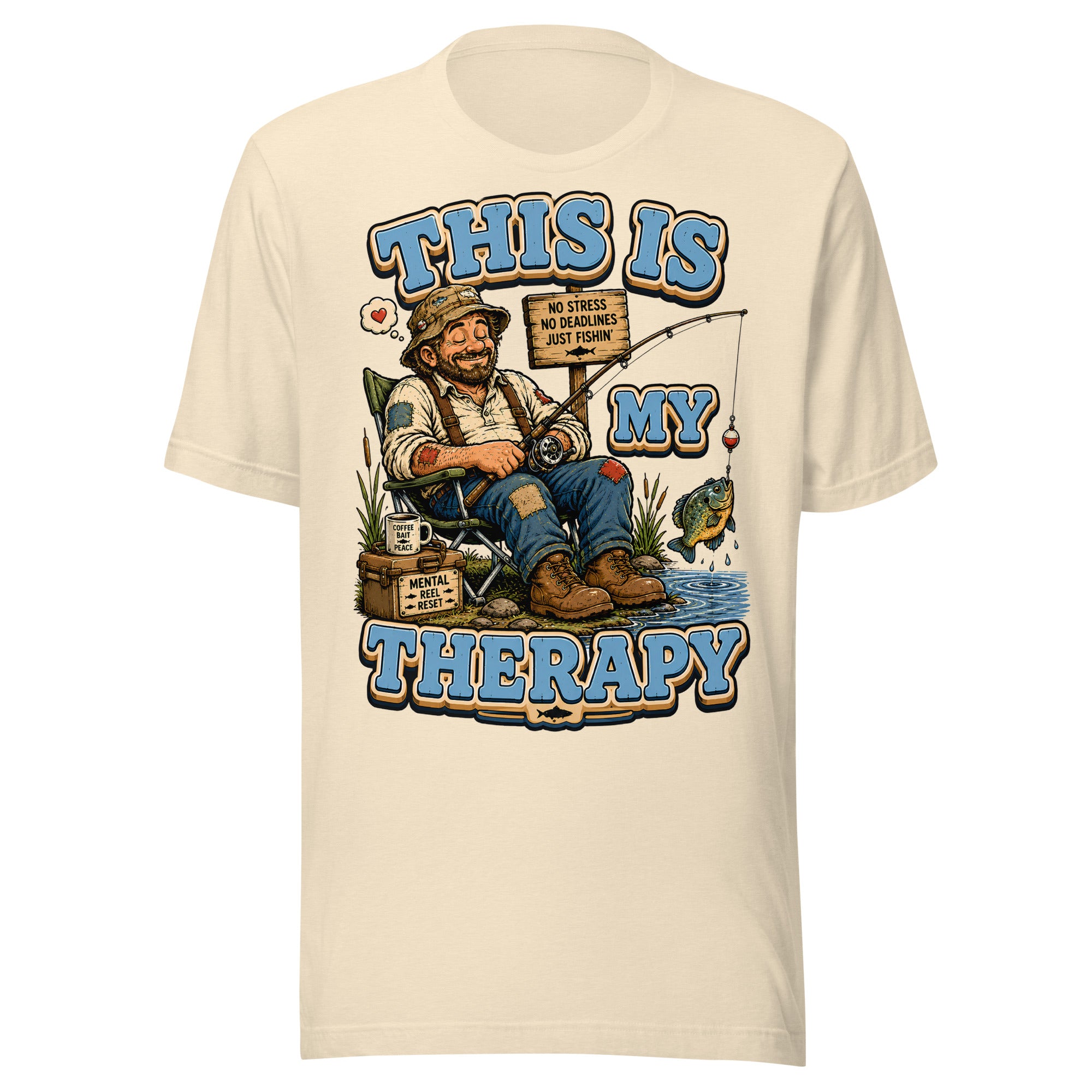 This Is My Therapy - Funny Fishing Lovers Unisex T-Shirt by printfluence.net
