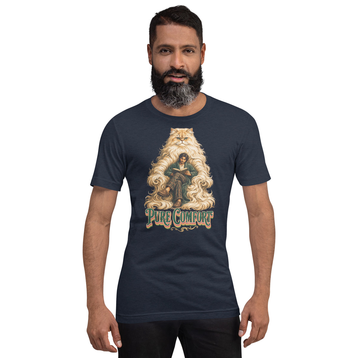 Cat Lovers Unisex Staple T-Shirt "Pure Comfort" by printfluence.net
