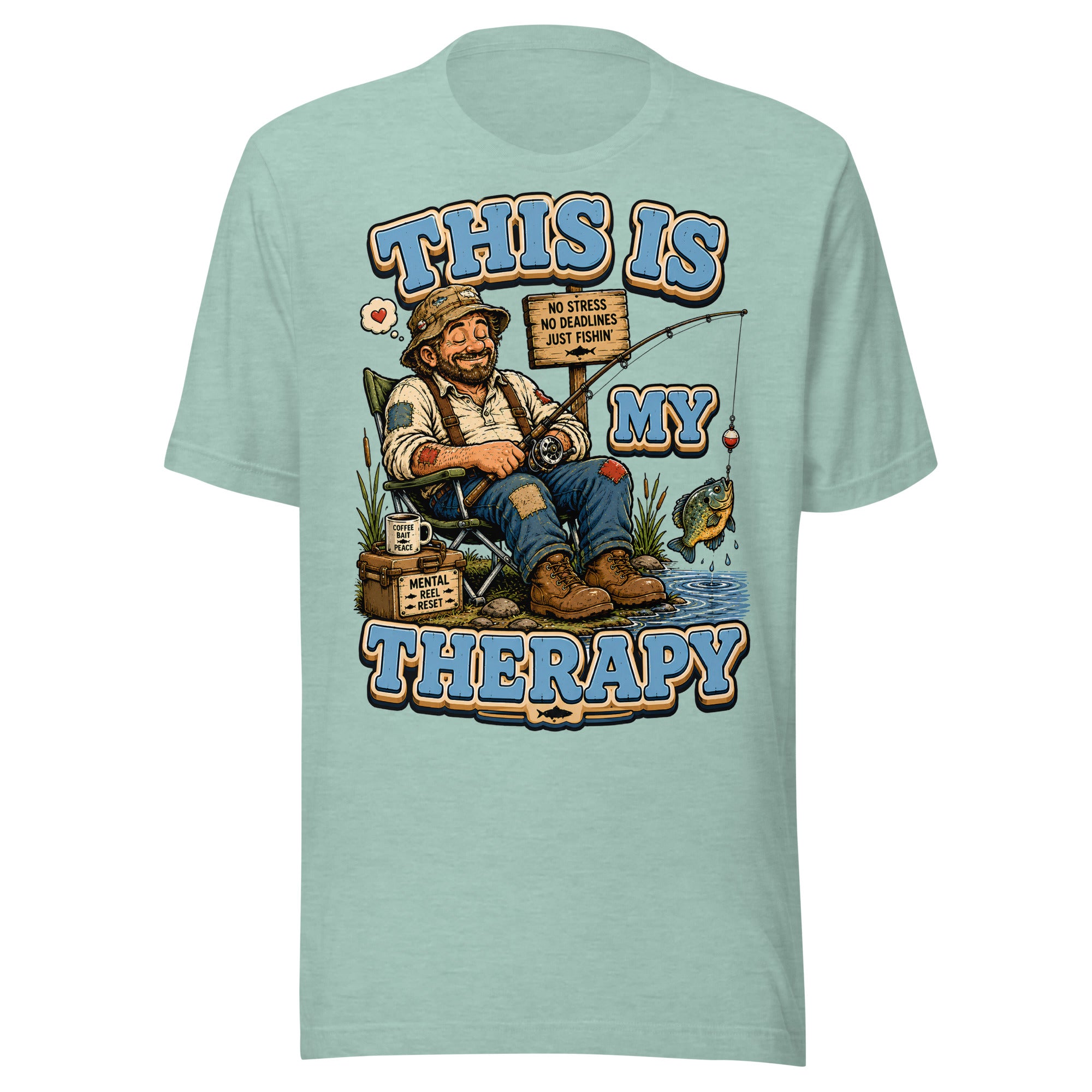 This Is My Therapy - Funny Fishing Lovers Unisex T-Shirt by printfluence.net