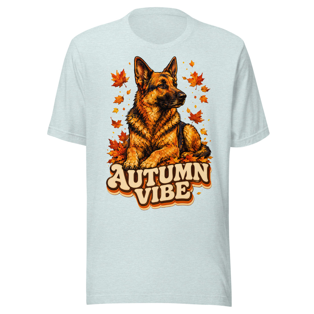 German Shepherd Lovers Unisex T-Shirt | Autumn Vibe Seasonal Graphic Apparel by printfluence.net