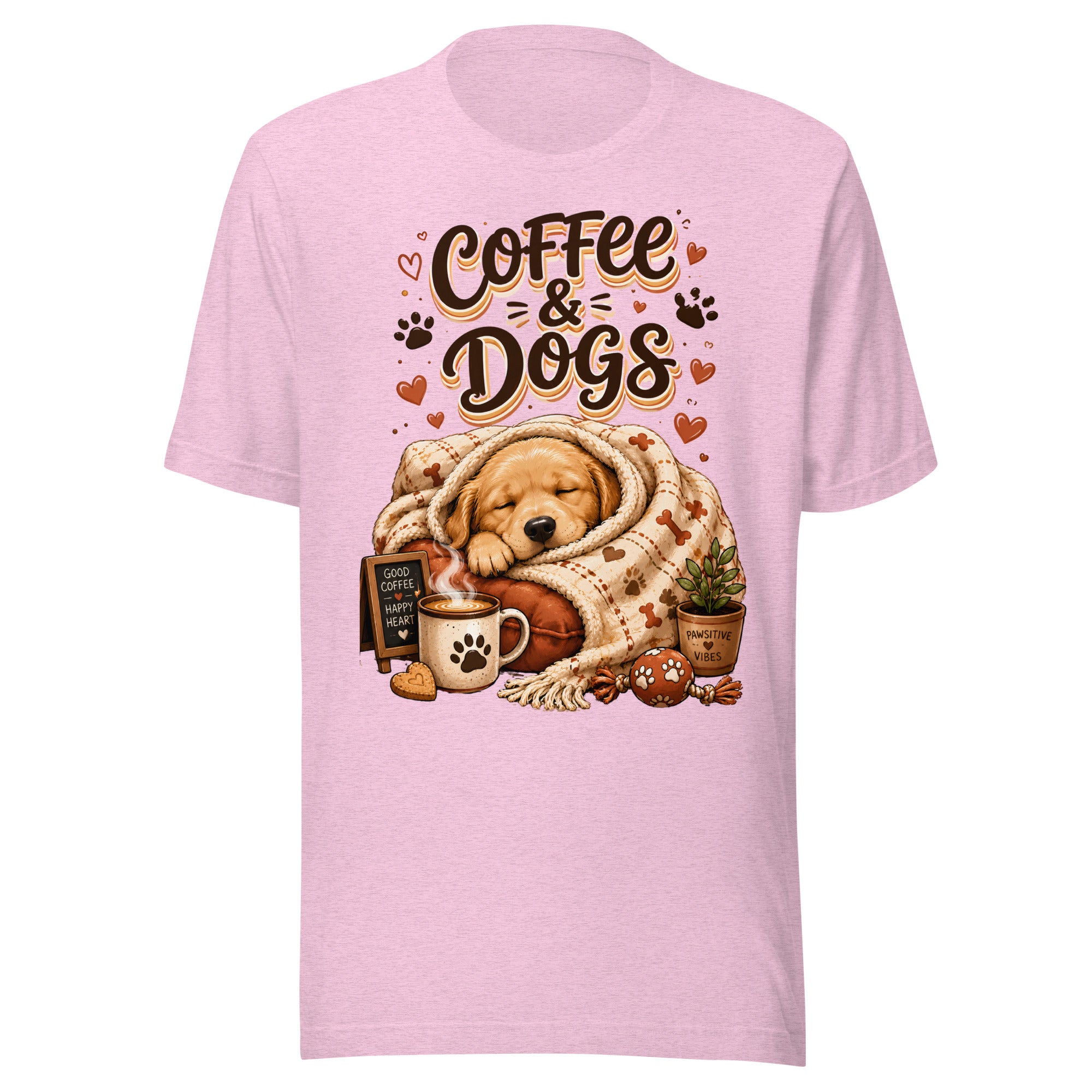 Elite Coffee And Dogs - Premium Luxury Golden Retriever Dog Lovers T-Shirt by printfluence.net