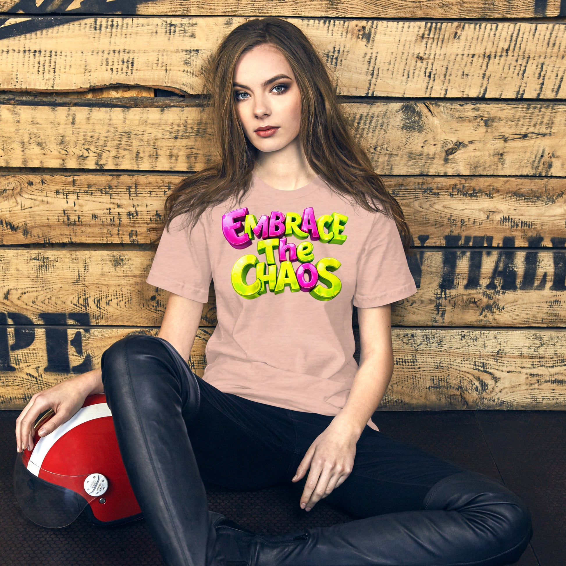 Unisex t-shirt - Embrace The Chaos Unisex T-Shirt – Bold Attitude Quote Tee by printfluence.net