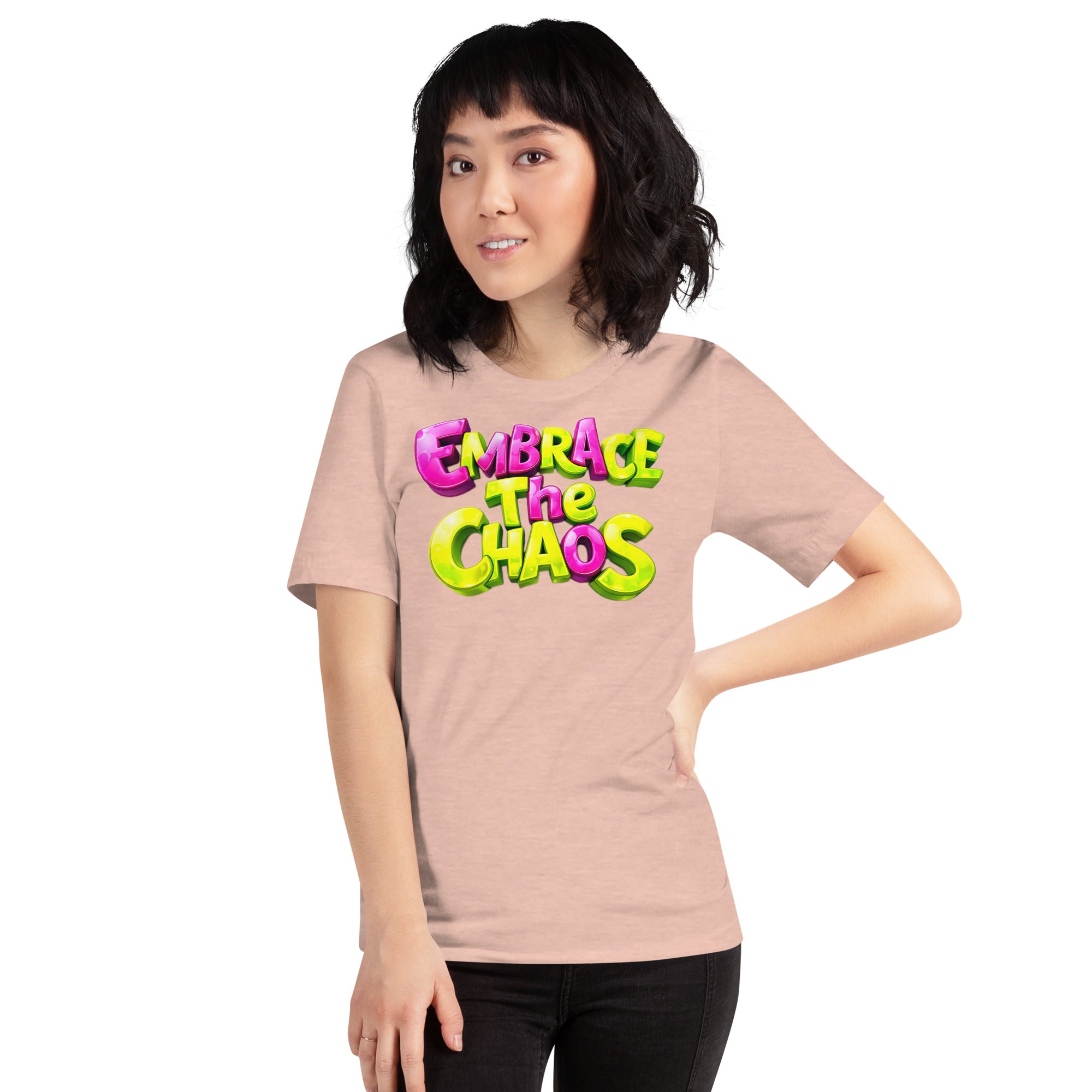 Unisex t-shirt - Embrace The Chaos Unisex T-Shirt – Bold Attitude Quote Tee by printfluence.net