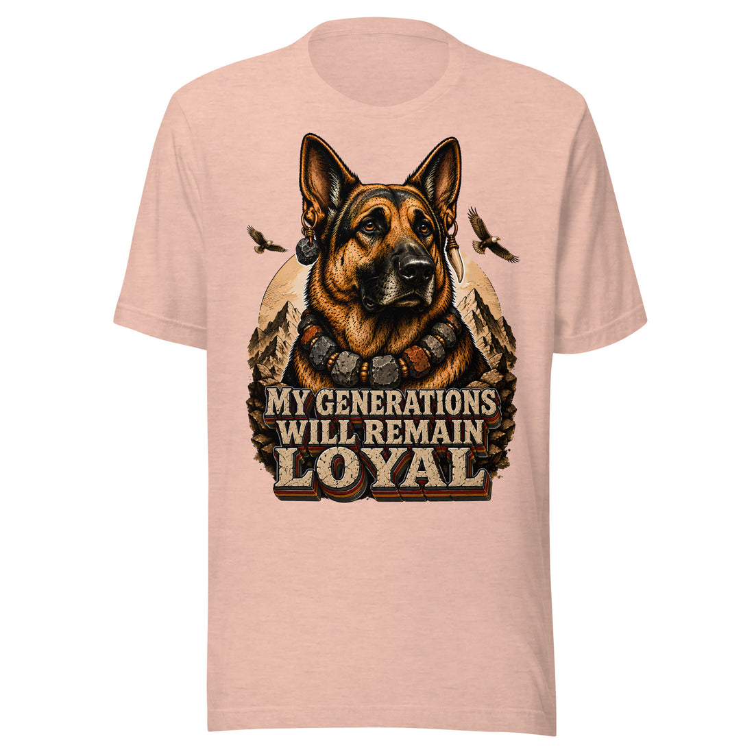 German Shepherd Lovers Unisex T-shirt My Generations Will Remain Loyal – Majestic Canine Heritage Tee by printfluence.net