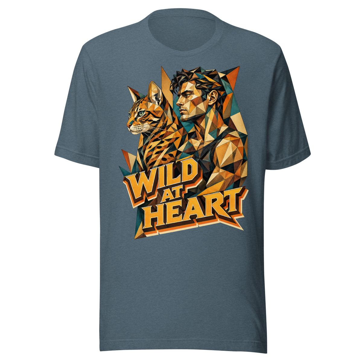 Cat Lovers Unisex Staple T-Shirt "Wild at Heart" by printfluence.net