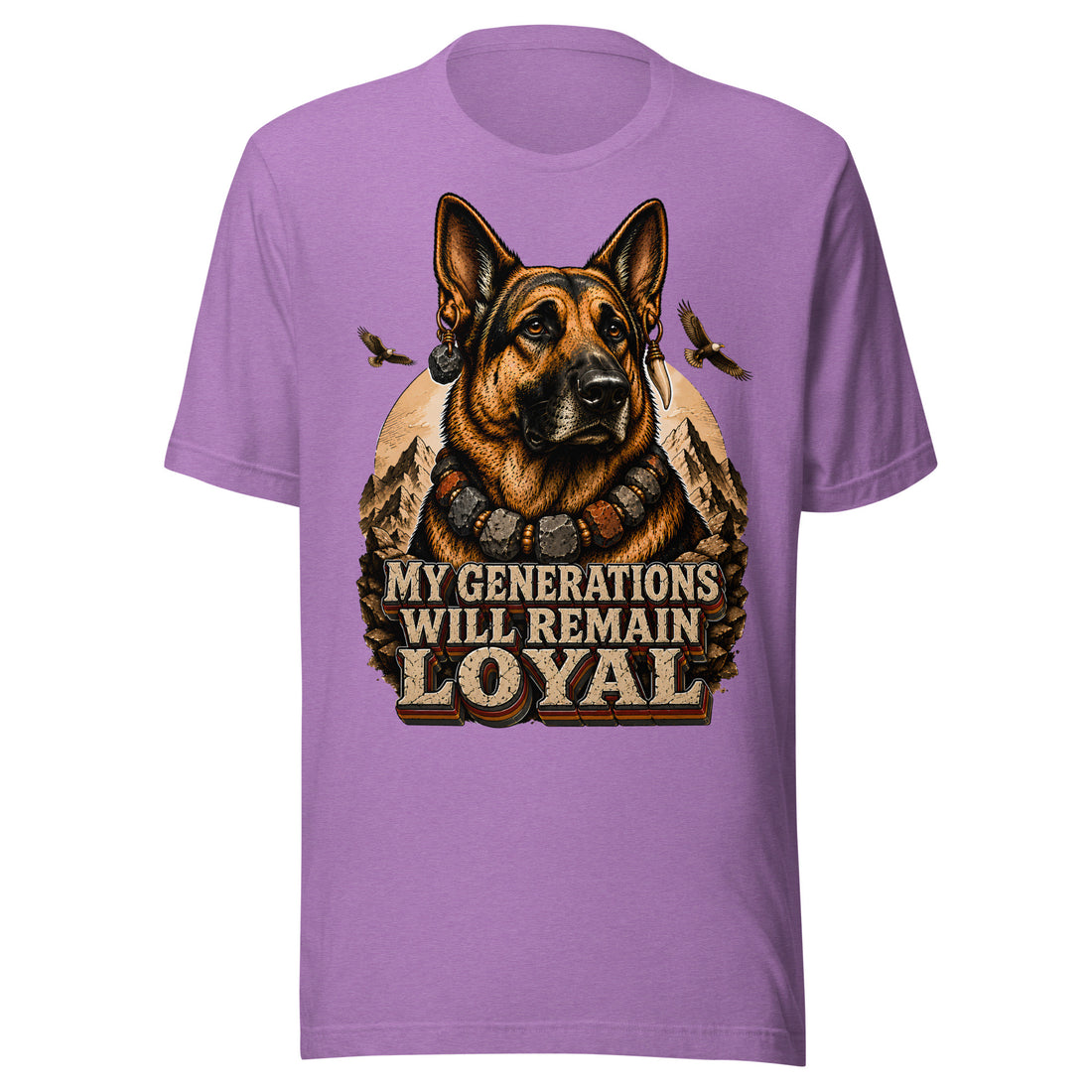 German Shepherd Lovers Unisex T-shirt My Generations Will Remain Loyal – Majestic Canine Heritage Tee by printfluence.net