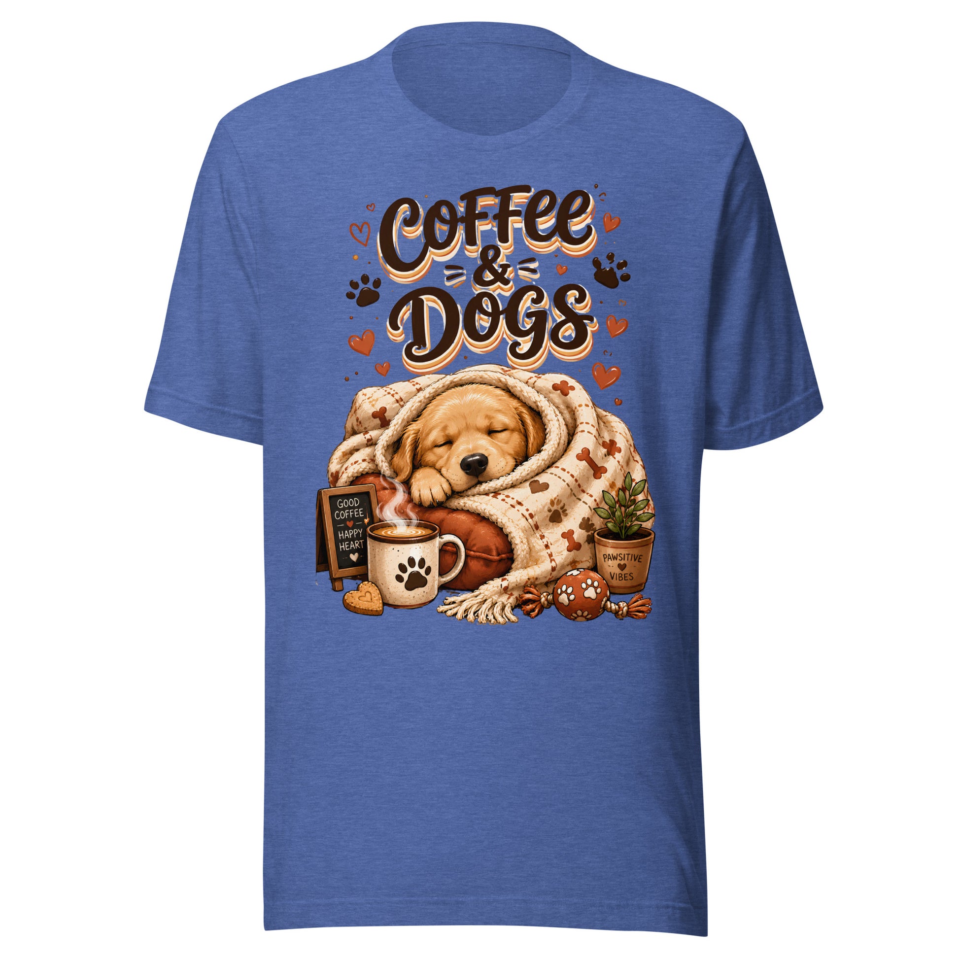 Elite Coffee And Dogs - Premium Luxury Golden Retriever Dog Lovers T-Shirt by printfluence.net