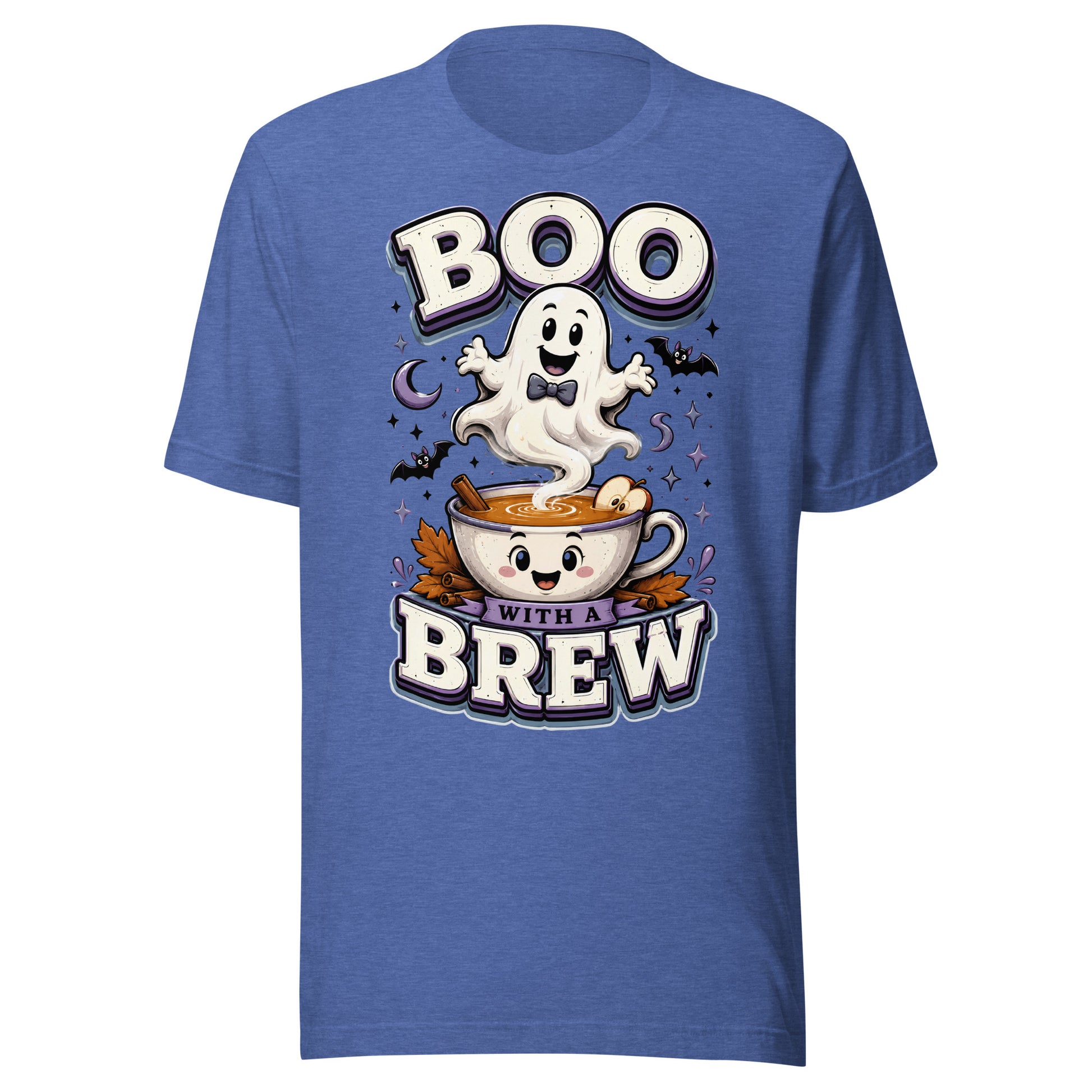 Boo With A Brew Cozy Horror Mystery Unisex T-Shirt by printfluence.net