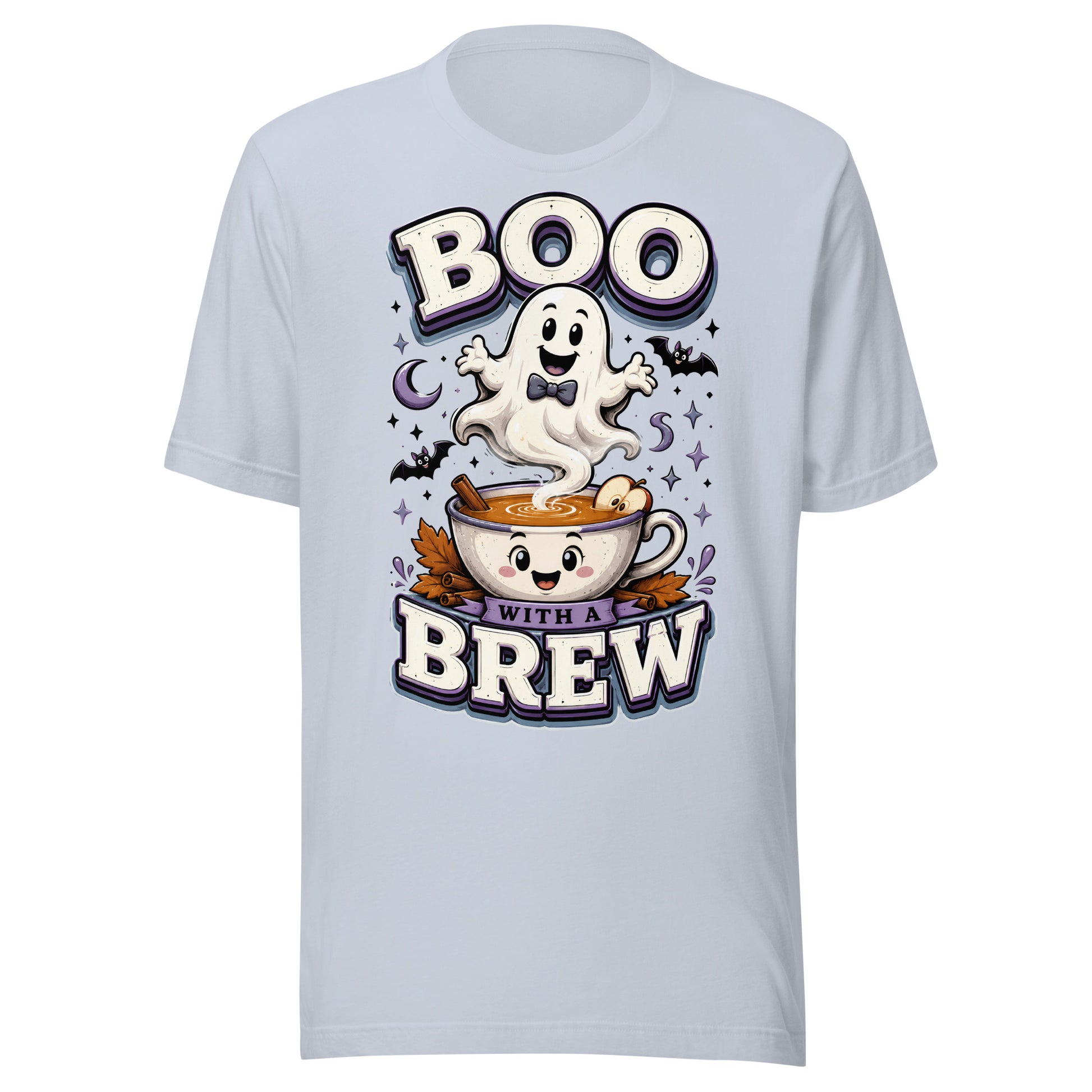 Boo With A Brew Cozy Horror Mystery Unisex T-Shirt by printfluence.net