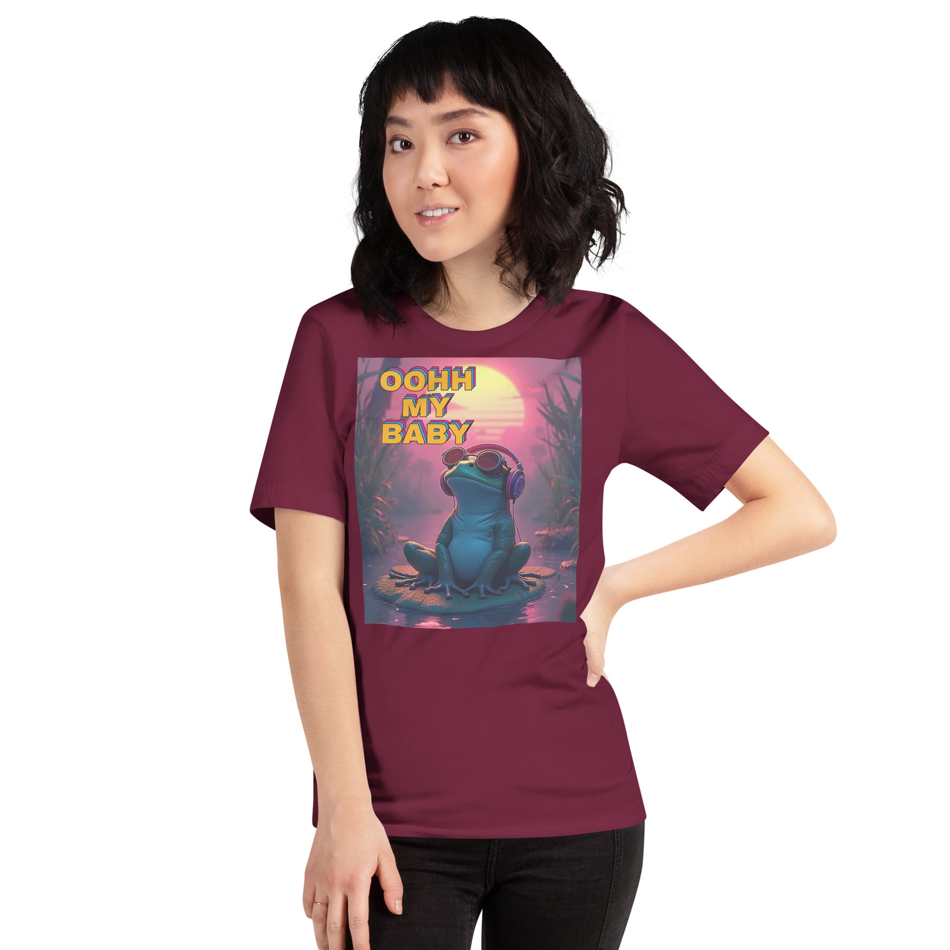 Unisex t-shirt - Oohh My Baby Frog Unisex T-Shirt – For Chill High-Achievers with Vibe by printfluence.net