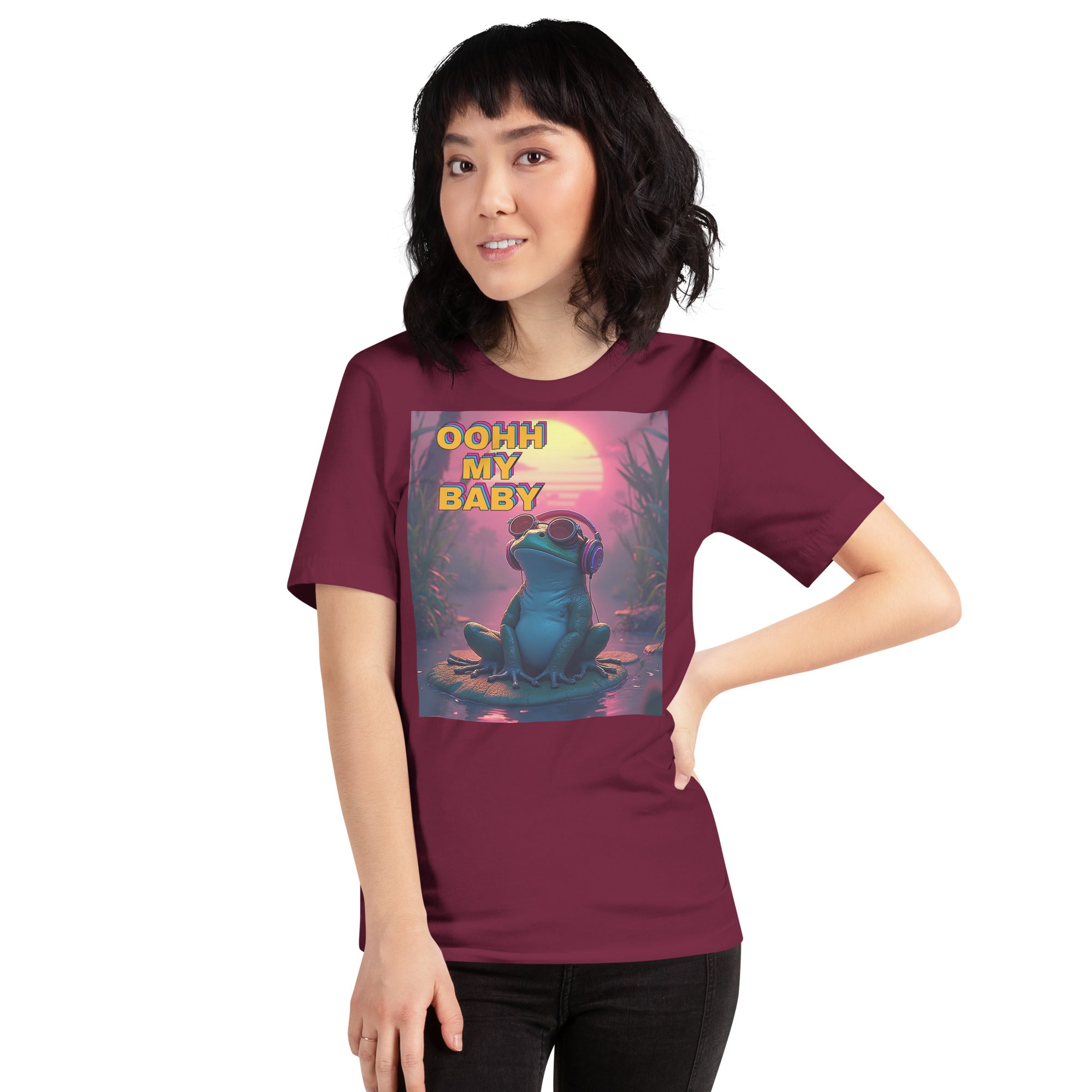 Unisex t-shirt - Oohh My Baby Frog Unisex T-Shirt – For Chill High-Achievers with Vibe by printfluence.net