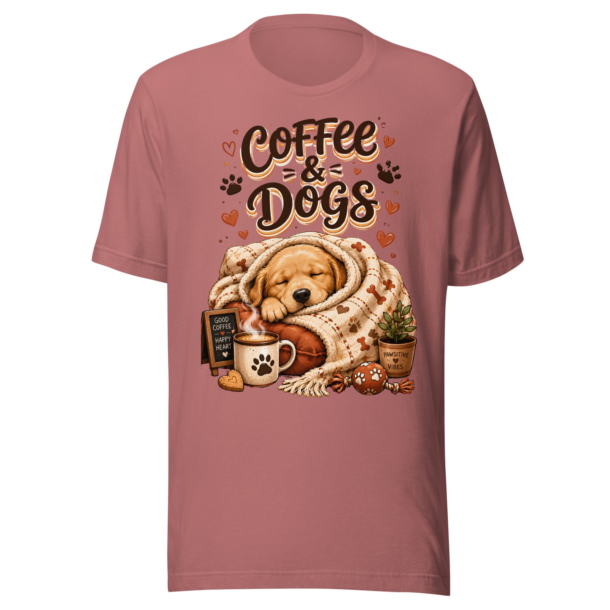 Elite Coffee And Dogs - Premium Luxury Golden Retriever Dog Lovers T-Shirt by printfluence.net