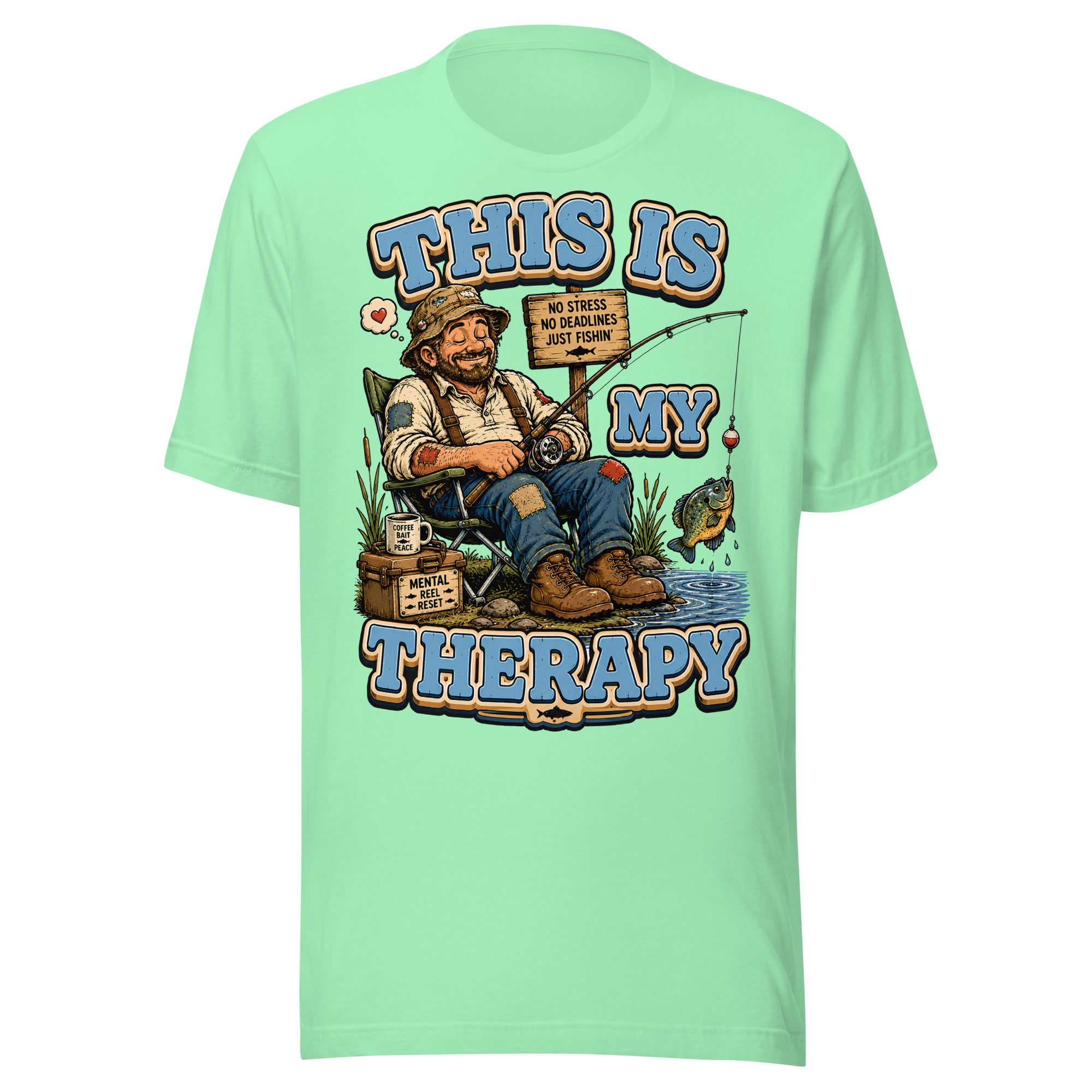 This Is My Therapy - Funny Fishing Lovers Unisex T-Shirt by printfluence.net