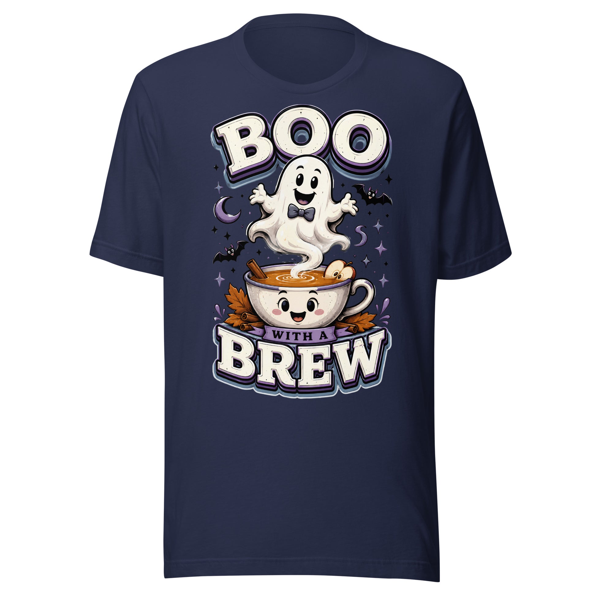 Boo With A Brew Cozy Horror Mystery Unisex T-Shirt by printfluence.net