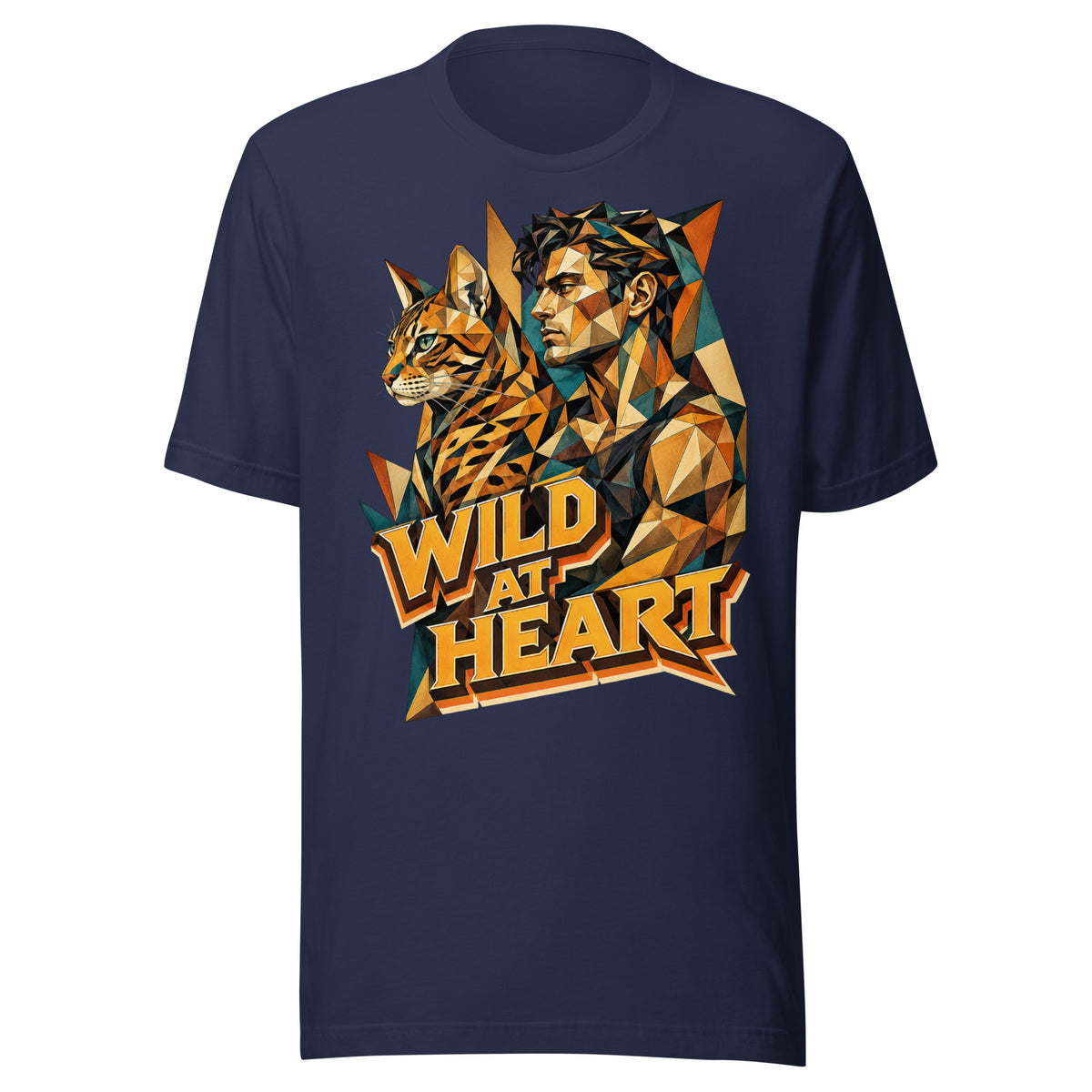 Cat Lovers Unisex Staple T-Shirt "Wild at Heart" by printfluence.net