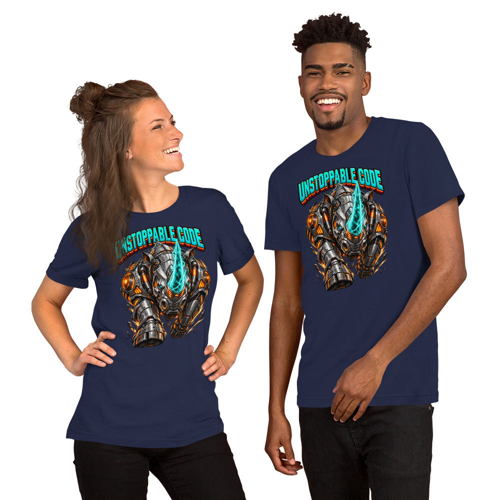 Cyberpunk Animals Lovers | Unisex Staple T-Shirt — UNSTOPPABLE CODE by printfluence