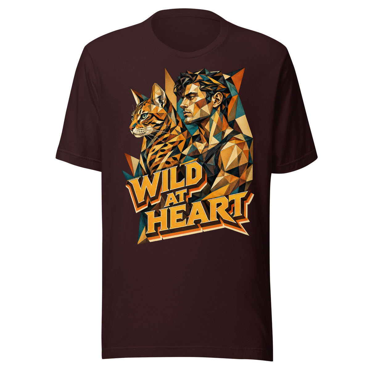 Cat Lovers Unisex Staple T-Shirt "Wild at Heart" by printfluence.net