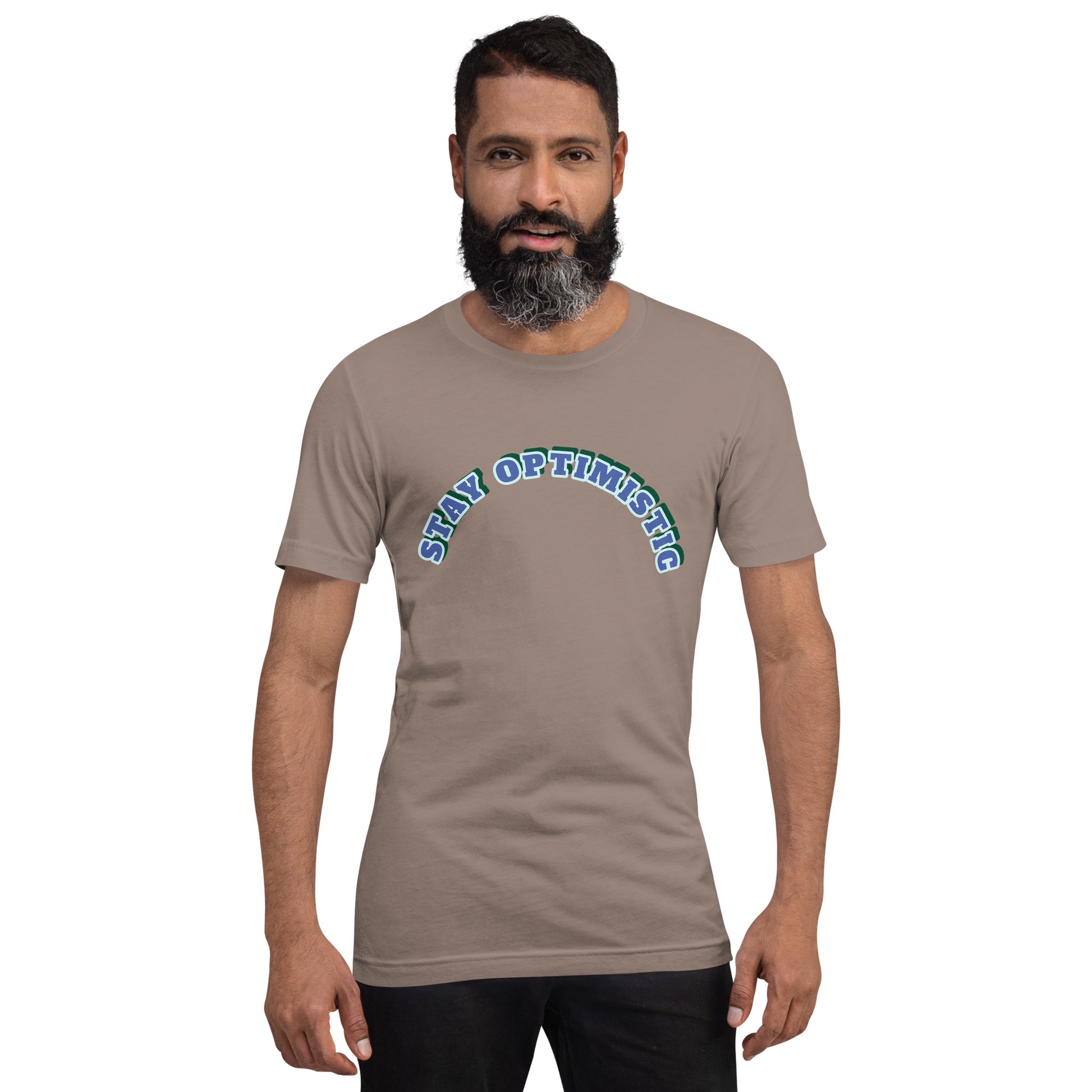 Unisex t-shirt - Stay Optimistic T‑Shirt – Minimalist Motivational Tee for Positive Vibes by printfluence.net