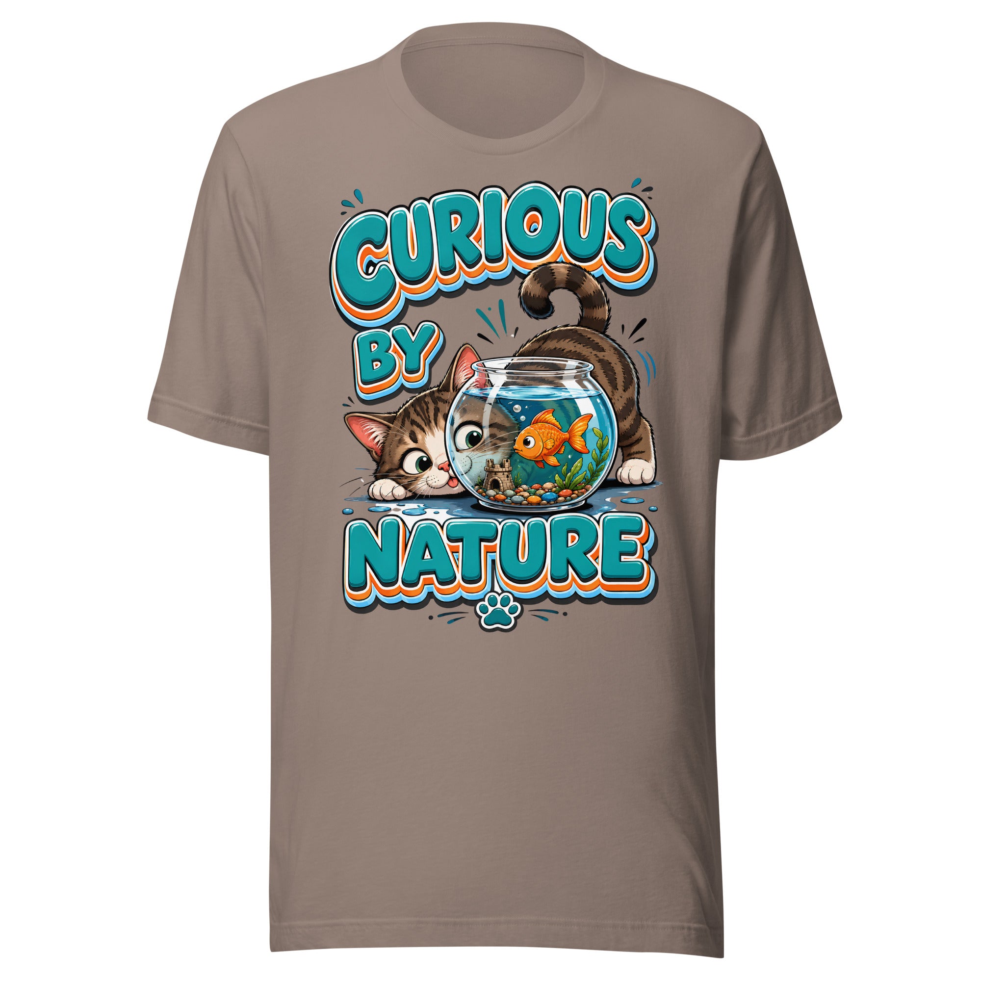 Unisex t-shirt - Elite Curious By Nature Cat - Premium Luxury Retro Goldfish Design by printfluence.net