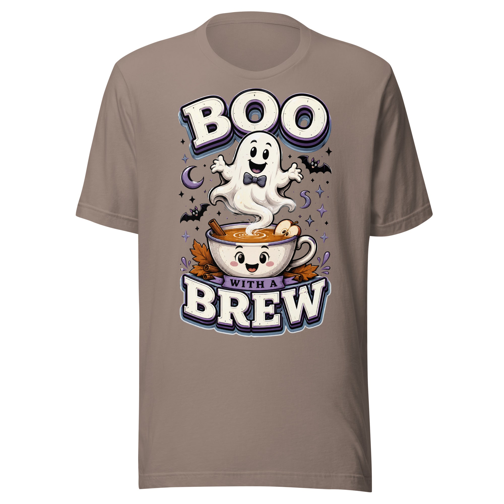 Boo With A Brew Cozy Horror Mystery Unisex T-Shirt by printfluence.net