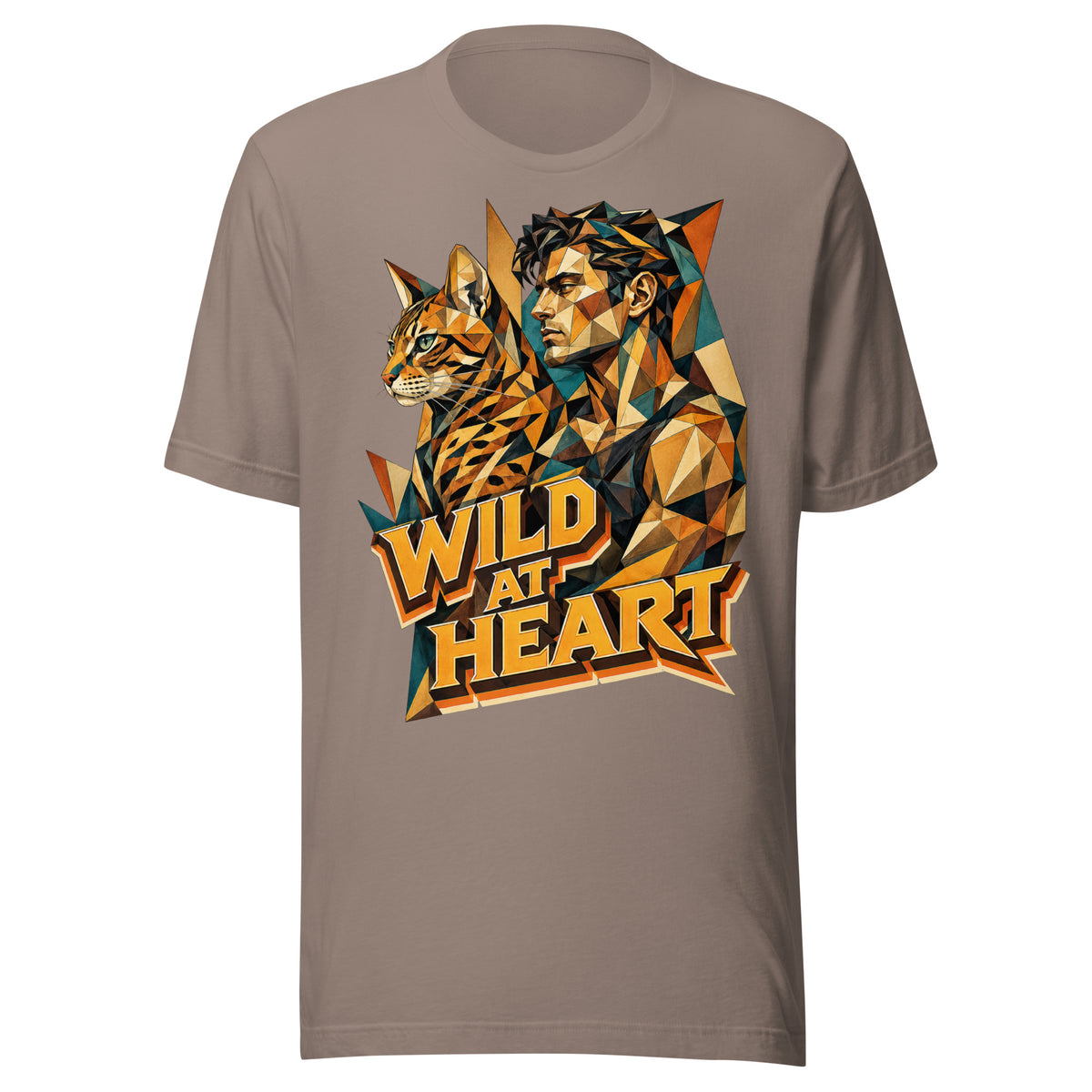 Cat Lovers Unisex Staple T-Shirt "Wild at Heart" by printfluence.net