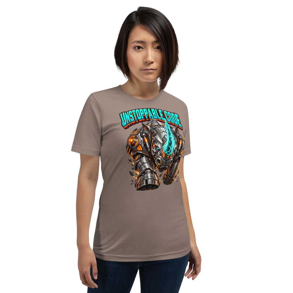 Cyberpunk Animals Lovers | Unisex Staple T-Shirt — UNSTOPPABLE CODE by printfluence