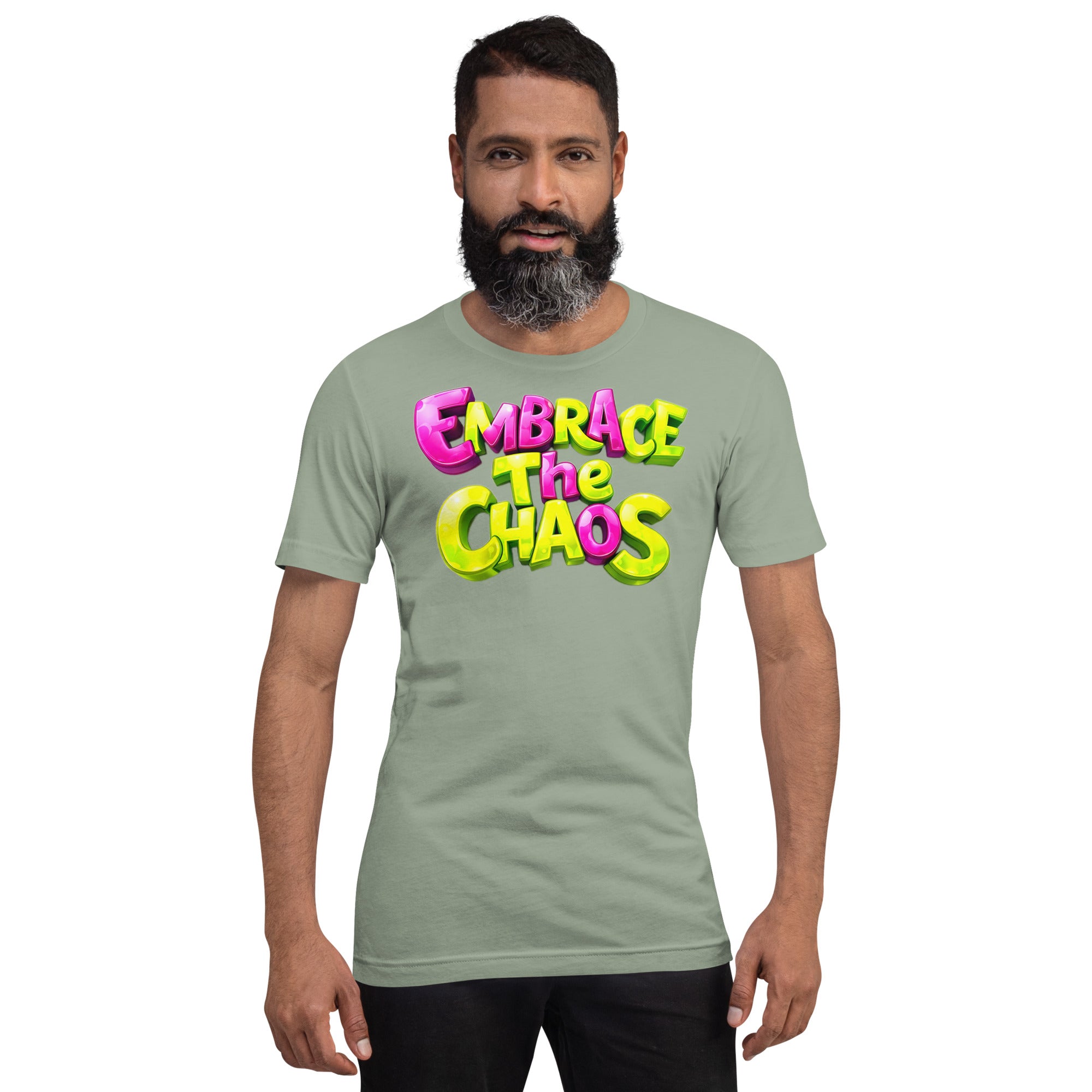 Unisex t-shirt - Embrace The Chaos Unisex T-Shirt – Bold Attitude Quote Tee by printfluence.net