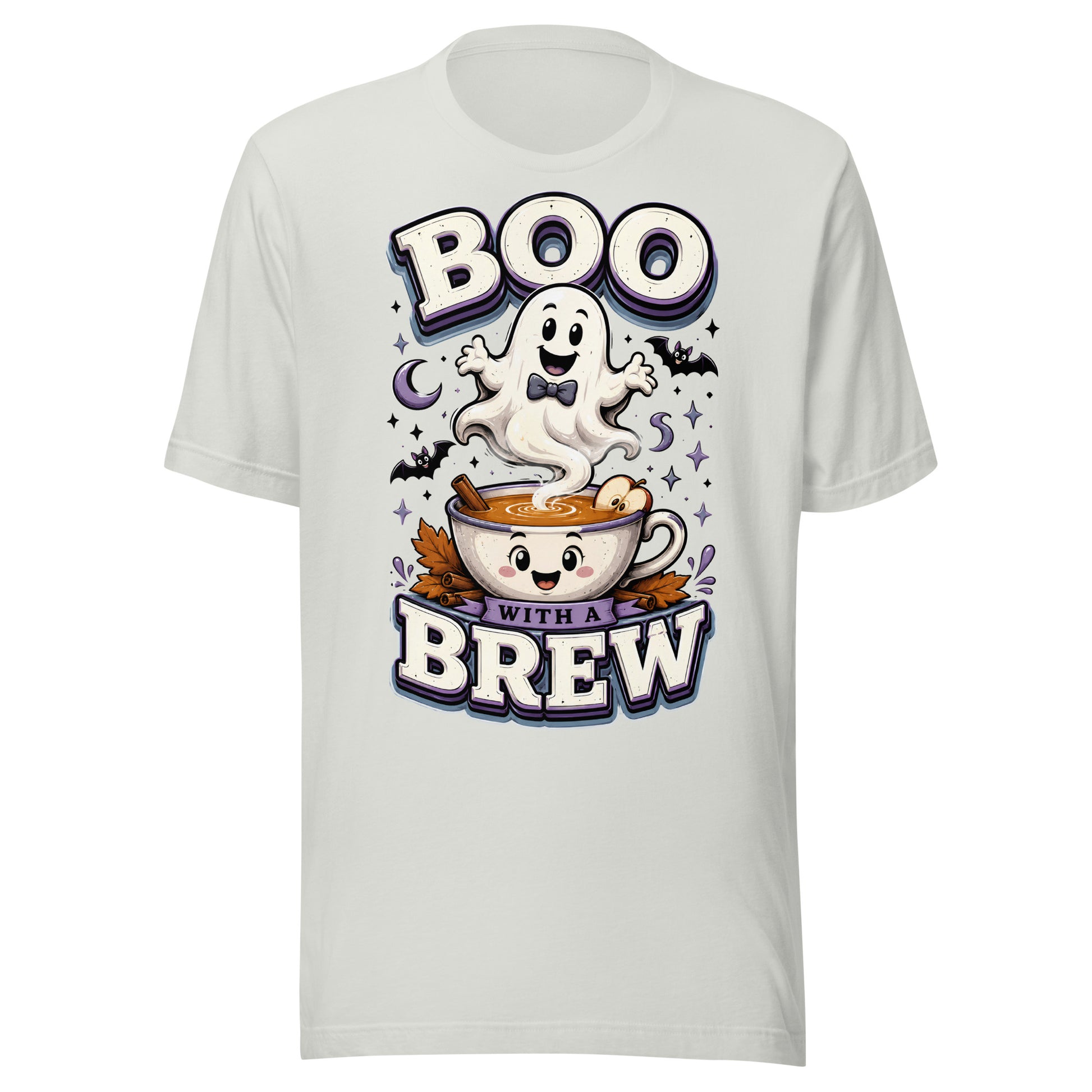 Boo With A Brew Cozy Horror Mystery Unisex T-Shirt by printfluence.net