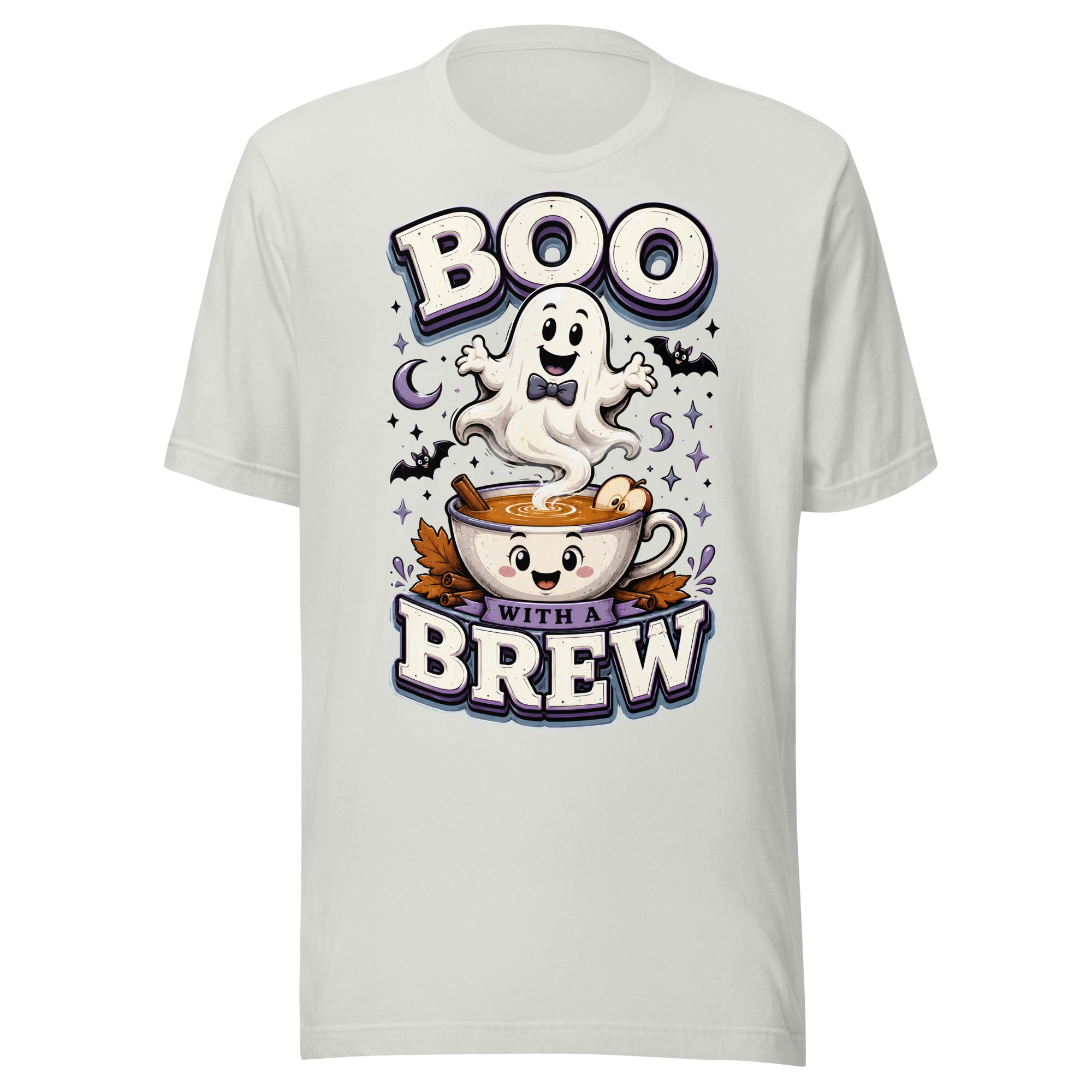 Boo With A Brew Cozy Horror Mystery Unisex T-Shirt by printfluence.net