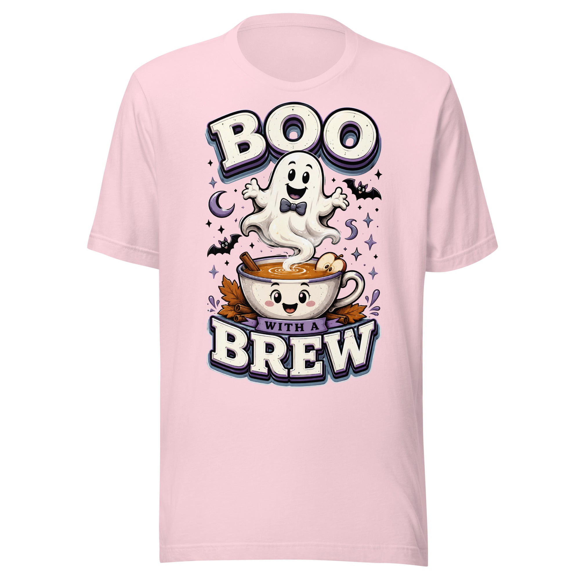 Boo With A Brew Cozy Horror Mystery Unisex T-Shirt by printfluence.net