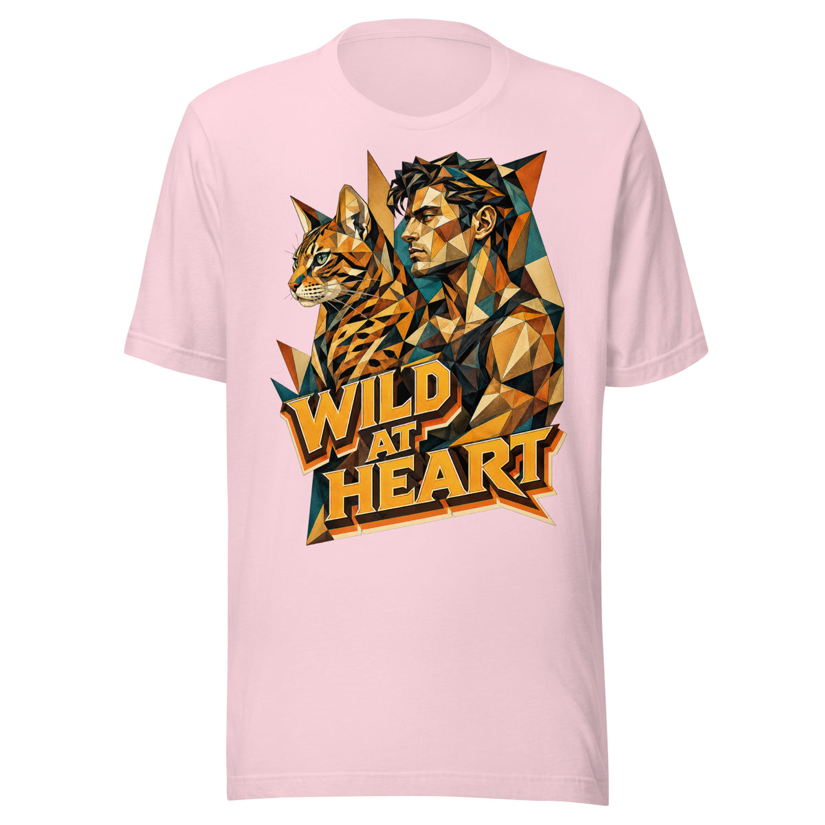 Cat Lovers Unisex Staple T-Shirt "Wild at Heart" by printfluence.net