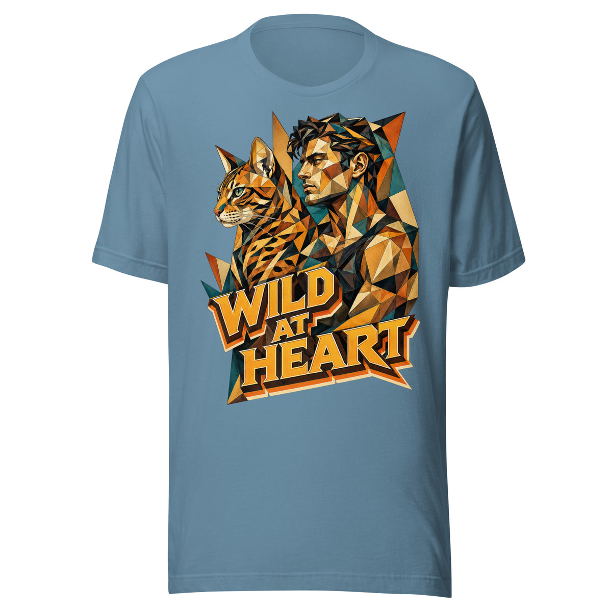 Cat Lovers Unisex Staple T-Shirt "Wild at Heart" by printfluence.net