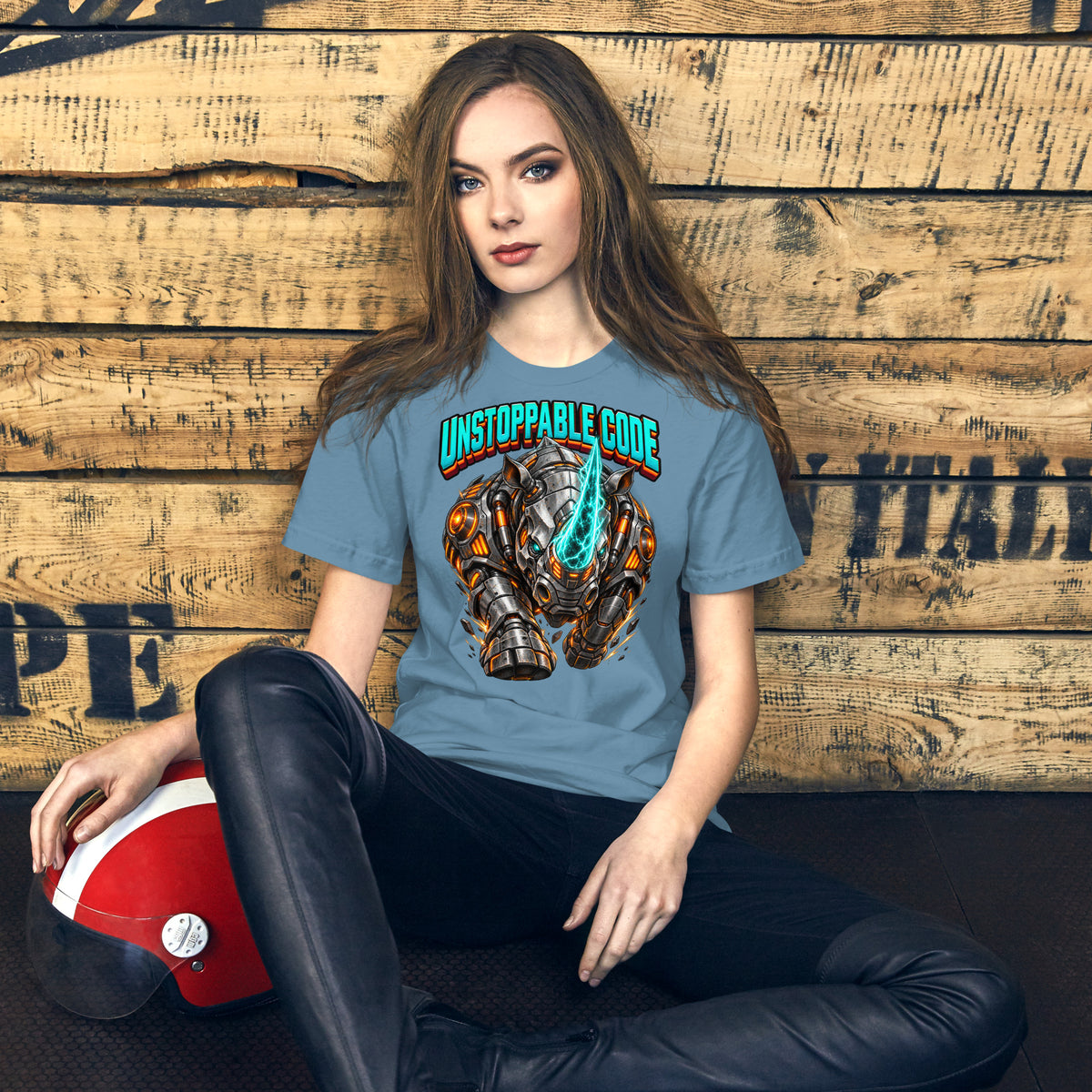 Cyberpunk Animals Lovers | Unisex Staple T-Shirt — UNSTOPPABLE CODE by printfluence