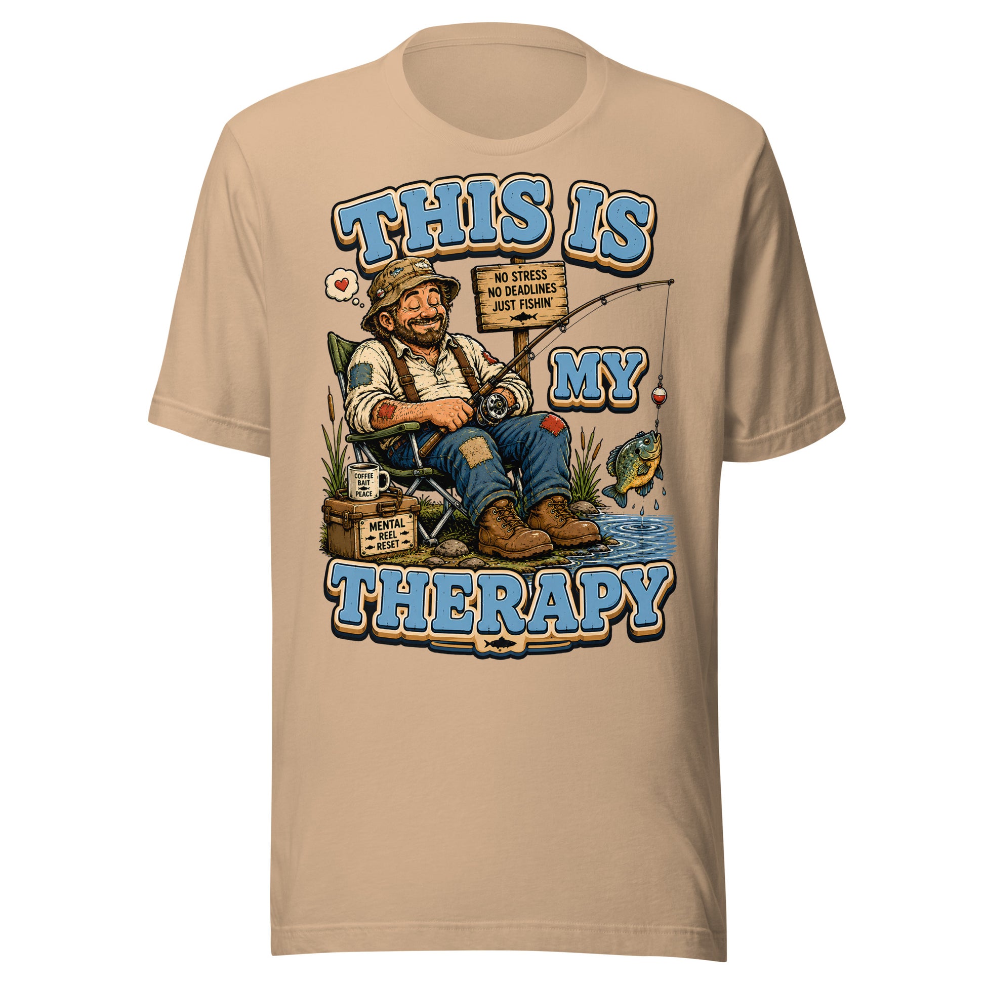 This Is My Therapy - Funny Fishing Lovers Unisex T-Shirt by printfluence.net