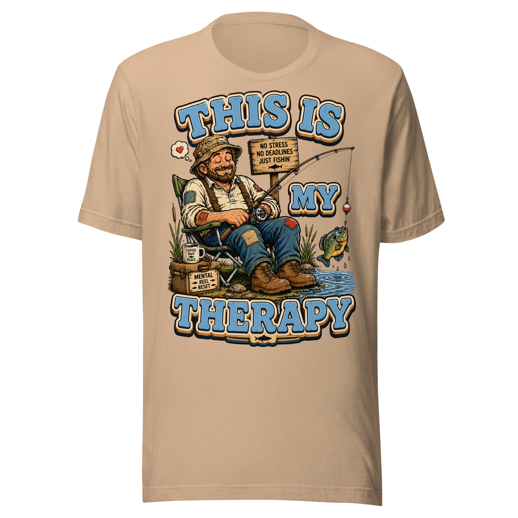 This Is My Therapy - Funny Fishing Lovers Unisex T-Shirt by printfluence.net
