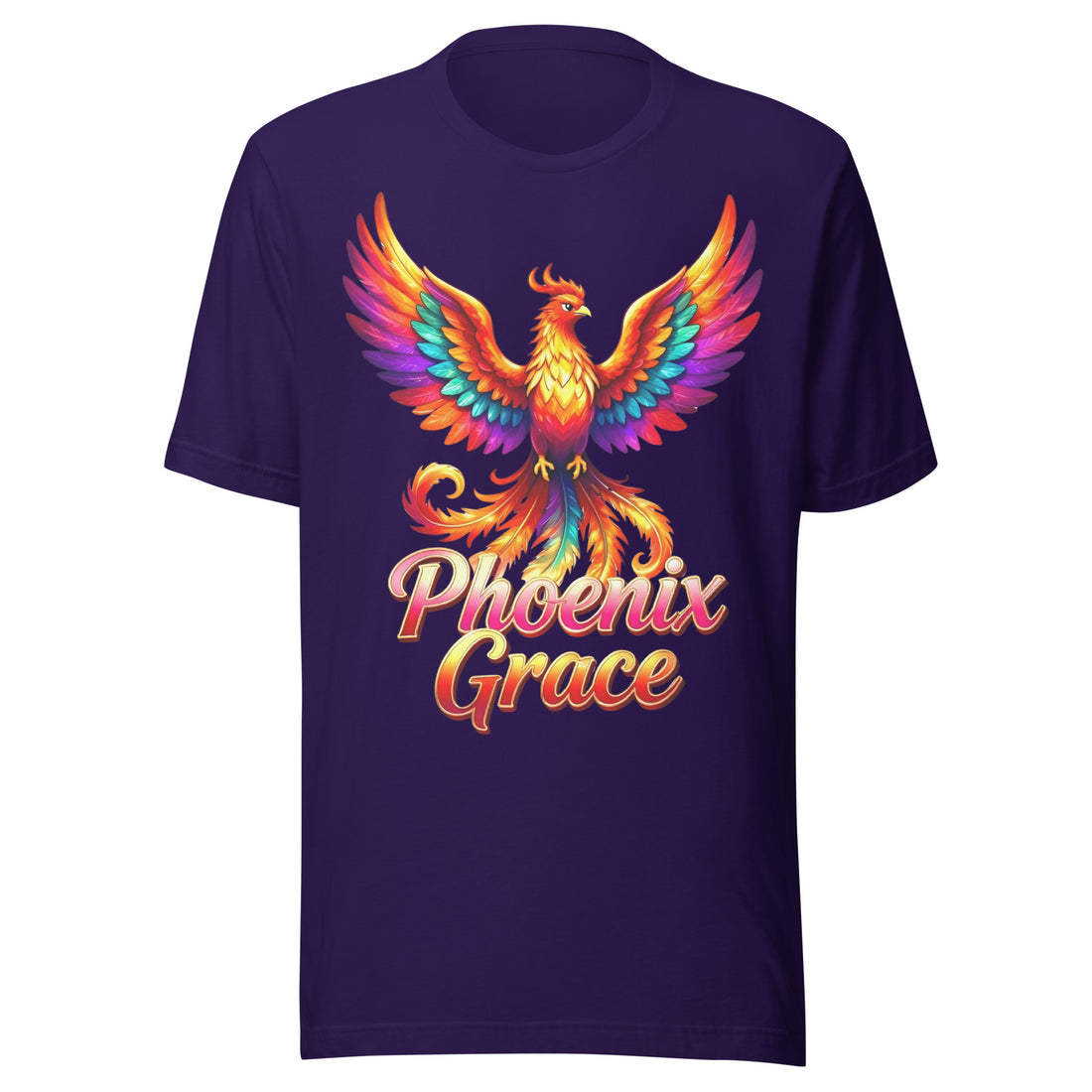 Unisex t-shirt - Phoenix Grace – Vibrant Mythical Bird of Rebirth and Power by printfluence.net